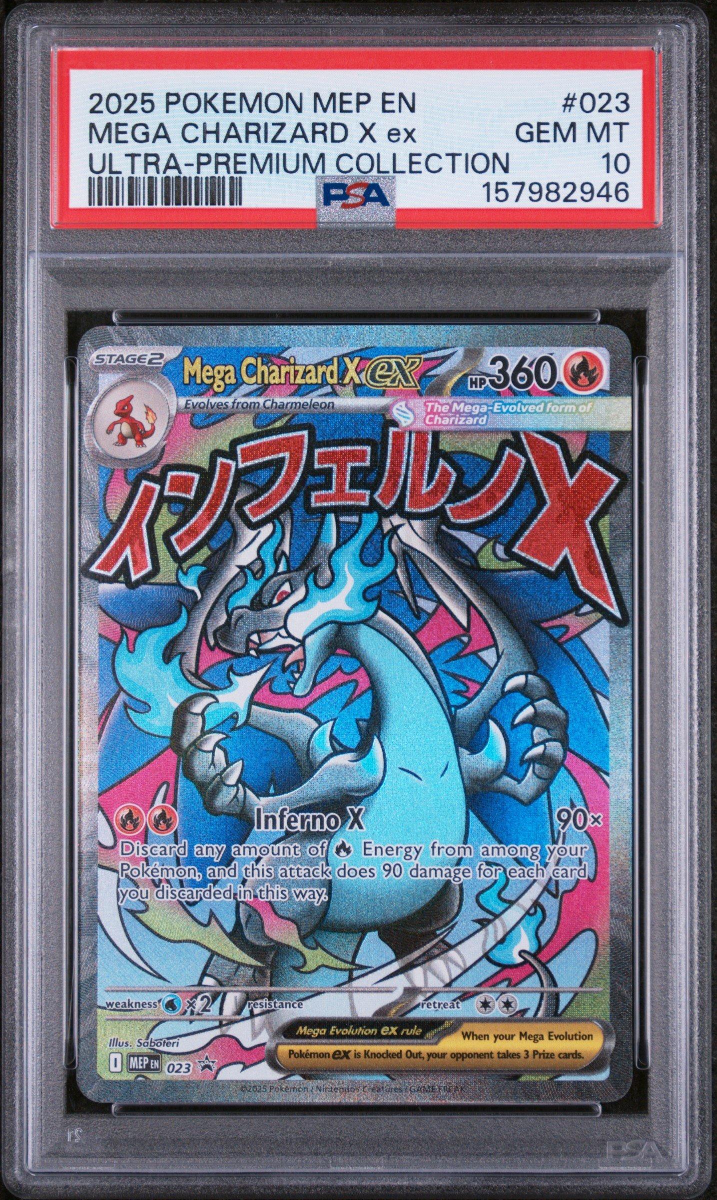 2025 Pokemon Mep En-me Black Star Promo 023 Mega Charizard X Ex