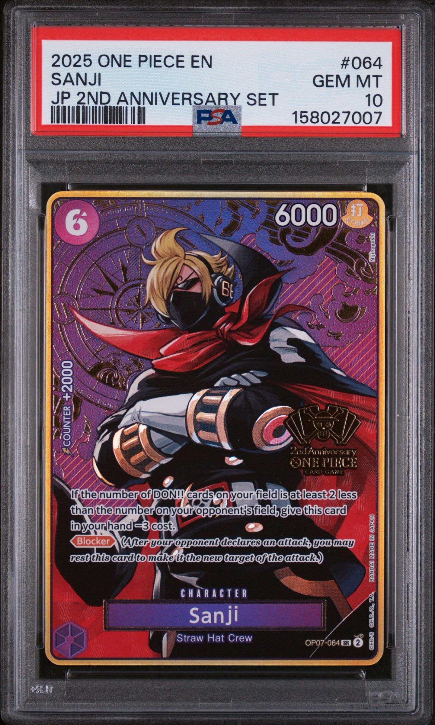 one piece card game japanese 2nd anniversary set 2025 064 Sanji PSA 10 Graded Celebrate One Pieces 2nd anniversary with this exclusive Japanese box set 🔥 The Japanese 2nd Anniversary