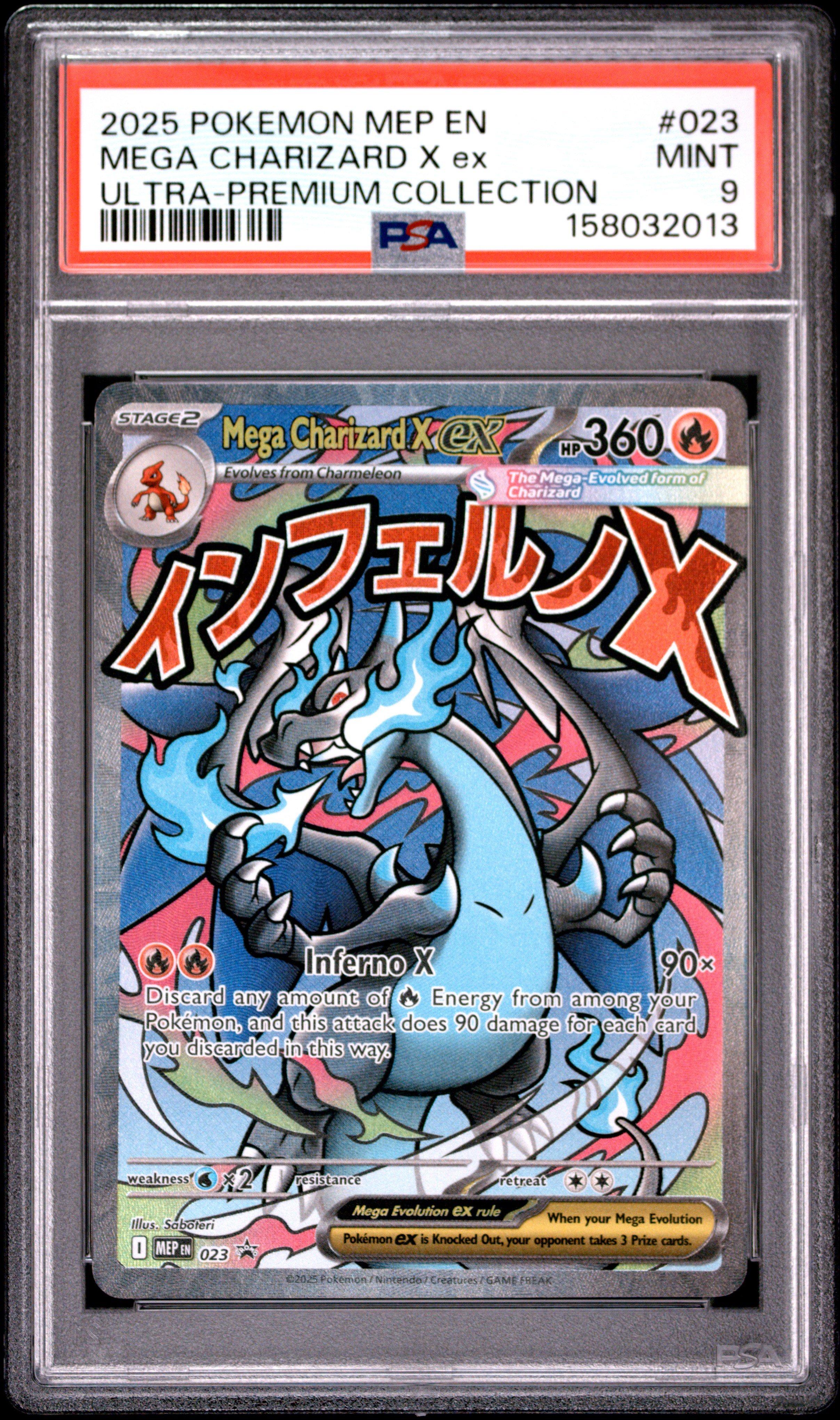 2025 Pokemon Mep En-me Black Star Promo 023 Mega Charizard X Ex