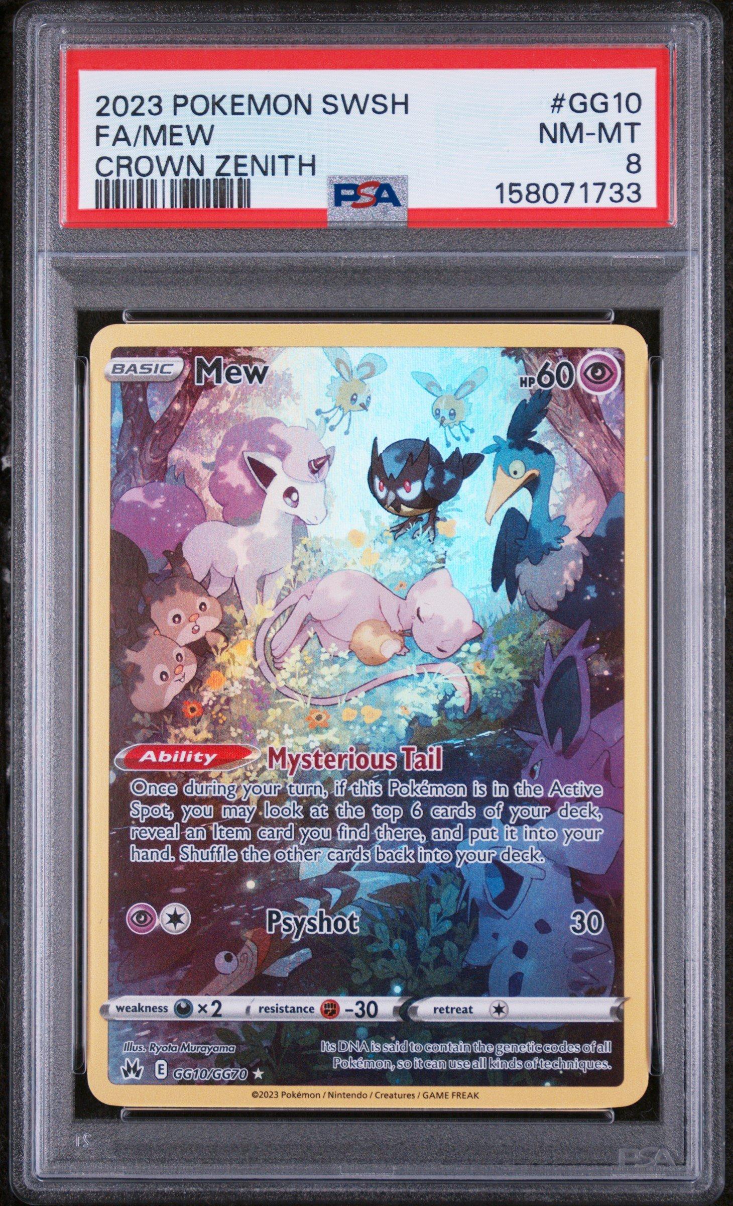 2023 Pokemon Sword And Shield Crown Zenith Gg10 Full Art/mew PSA 8