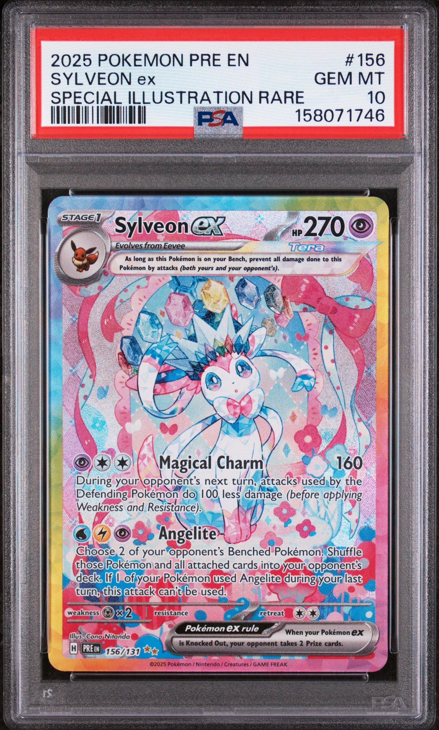 2025 Pokemon Pre En-prismatic Evolutions 156 Sylveon Ex Special
