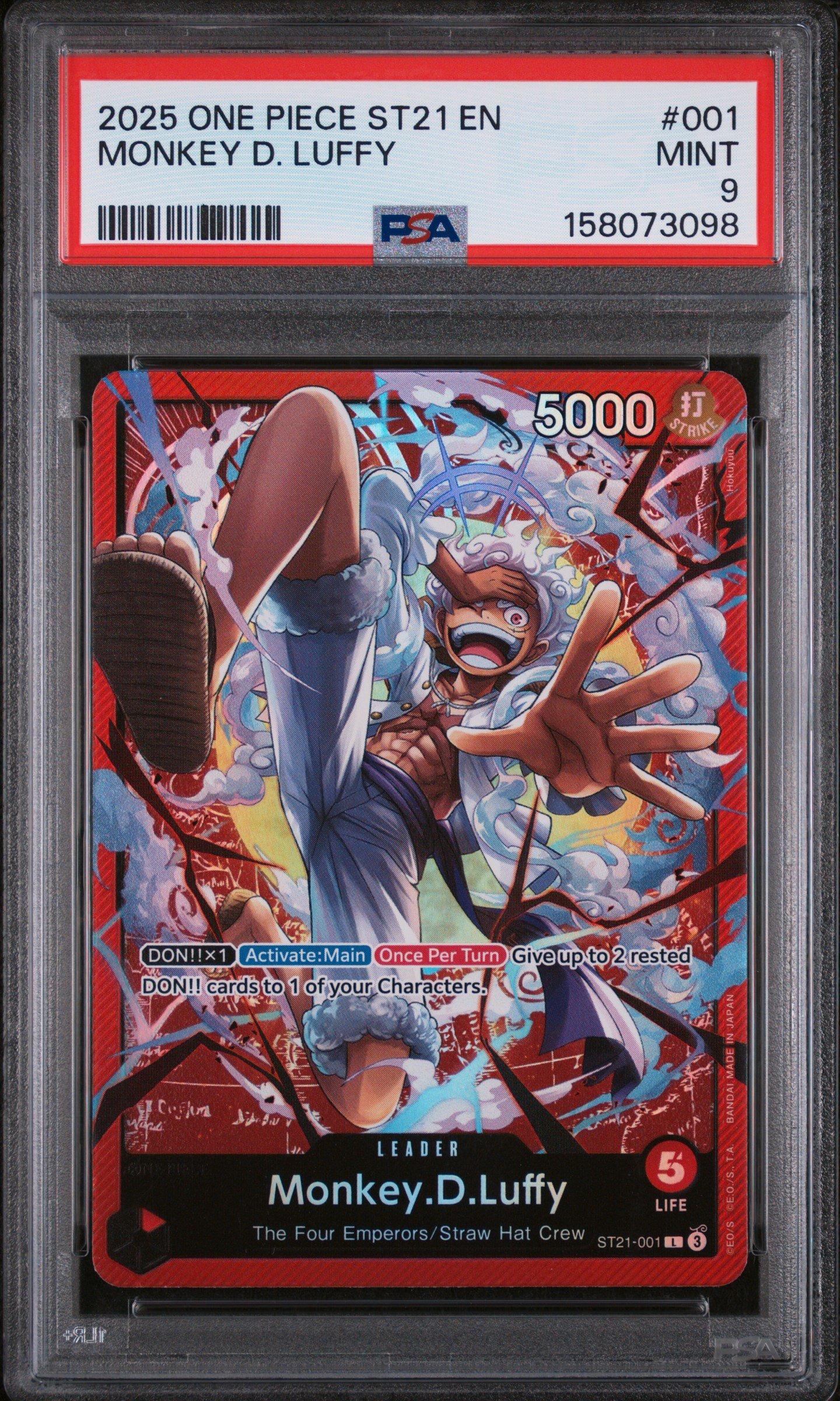 2025 One Piece Starter Deck St21-ex Gear 5 001 Monkey D. Luffy PSA