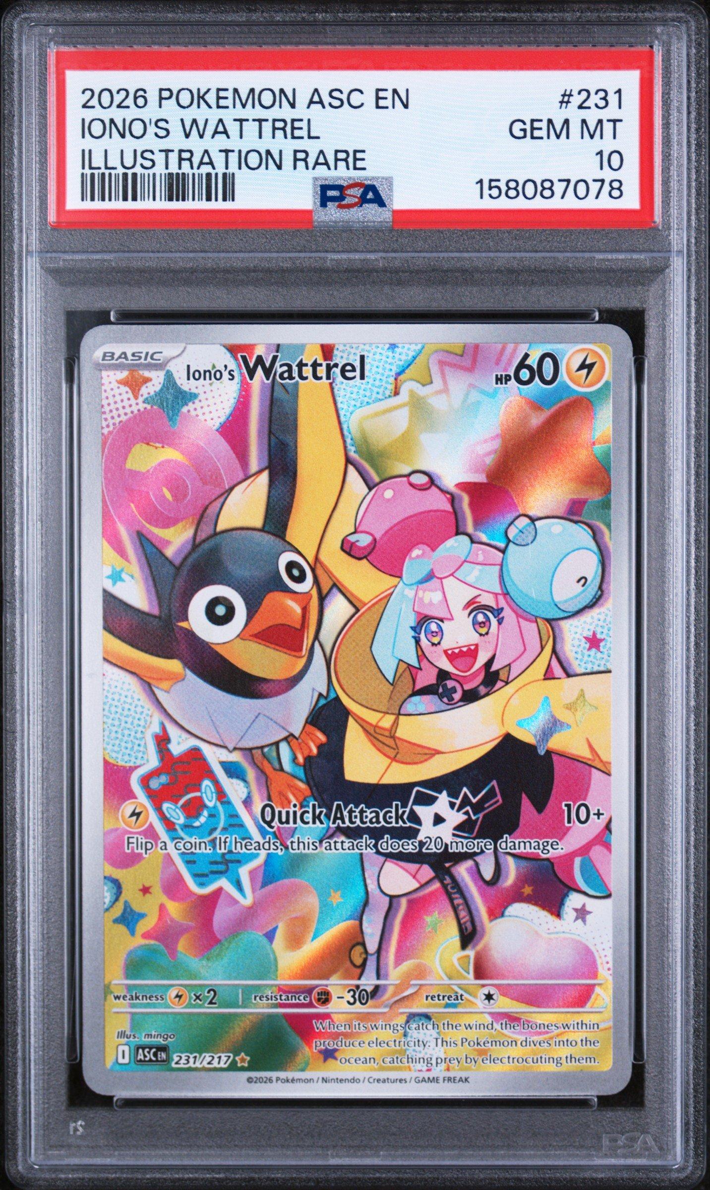 2026 Pokemon Asc En-ascended Heroes 231 Iono's Wattrel