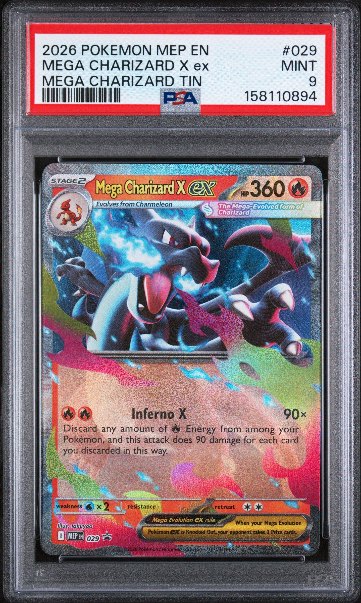 2026 Pokemon Mep En-me Black Star Promo 029 Mega Charizard X Ex