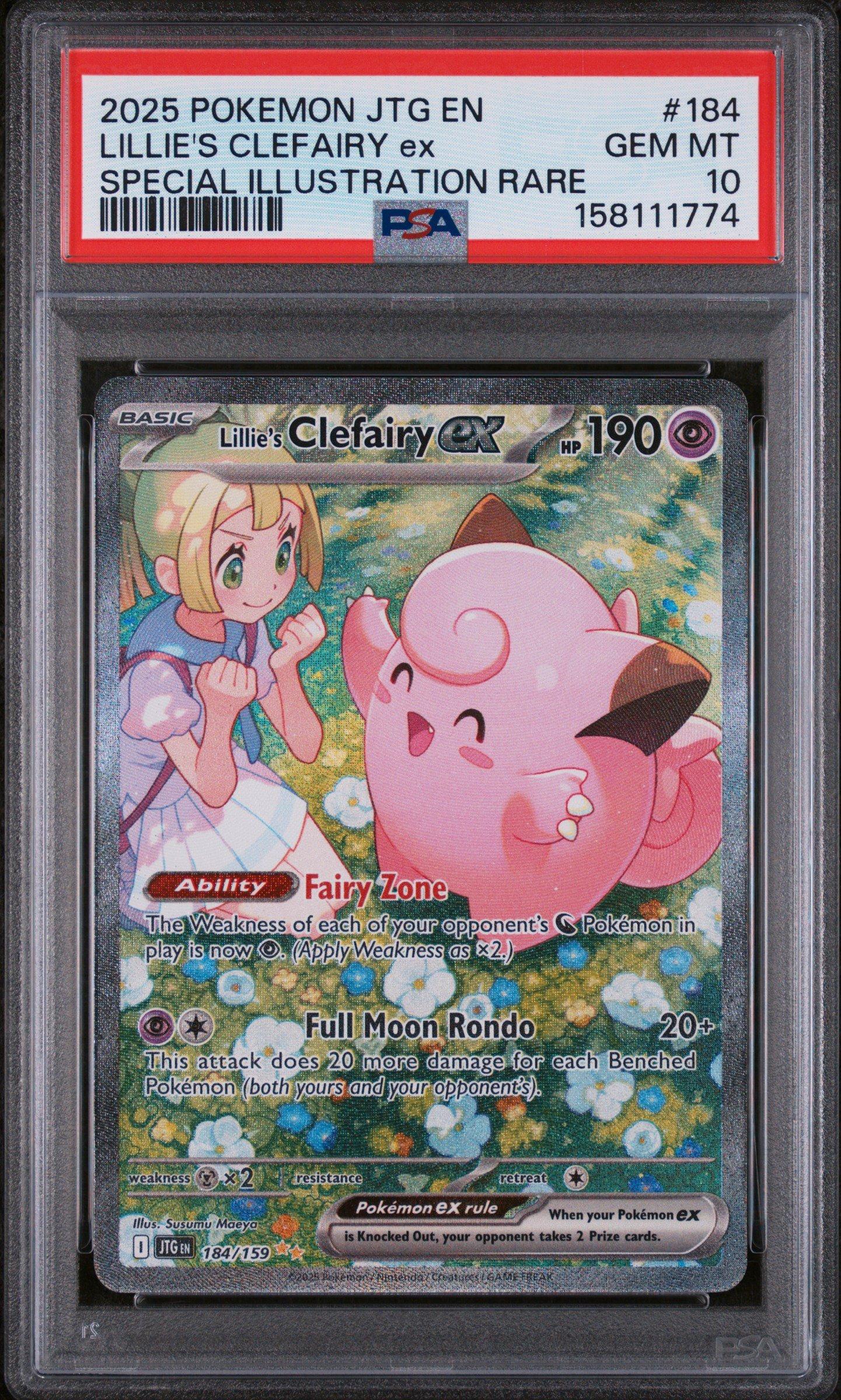 2025 Pokemon Jtg En-journey Together 184 Lillie's Clefairy Ex