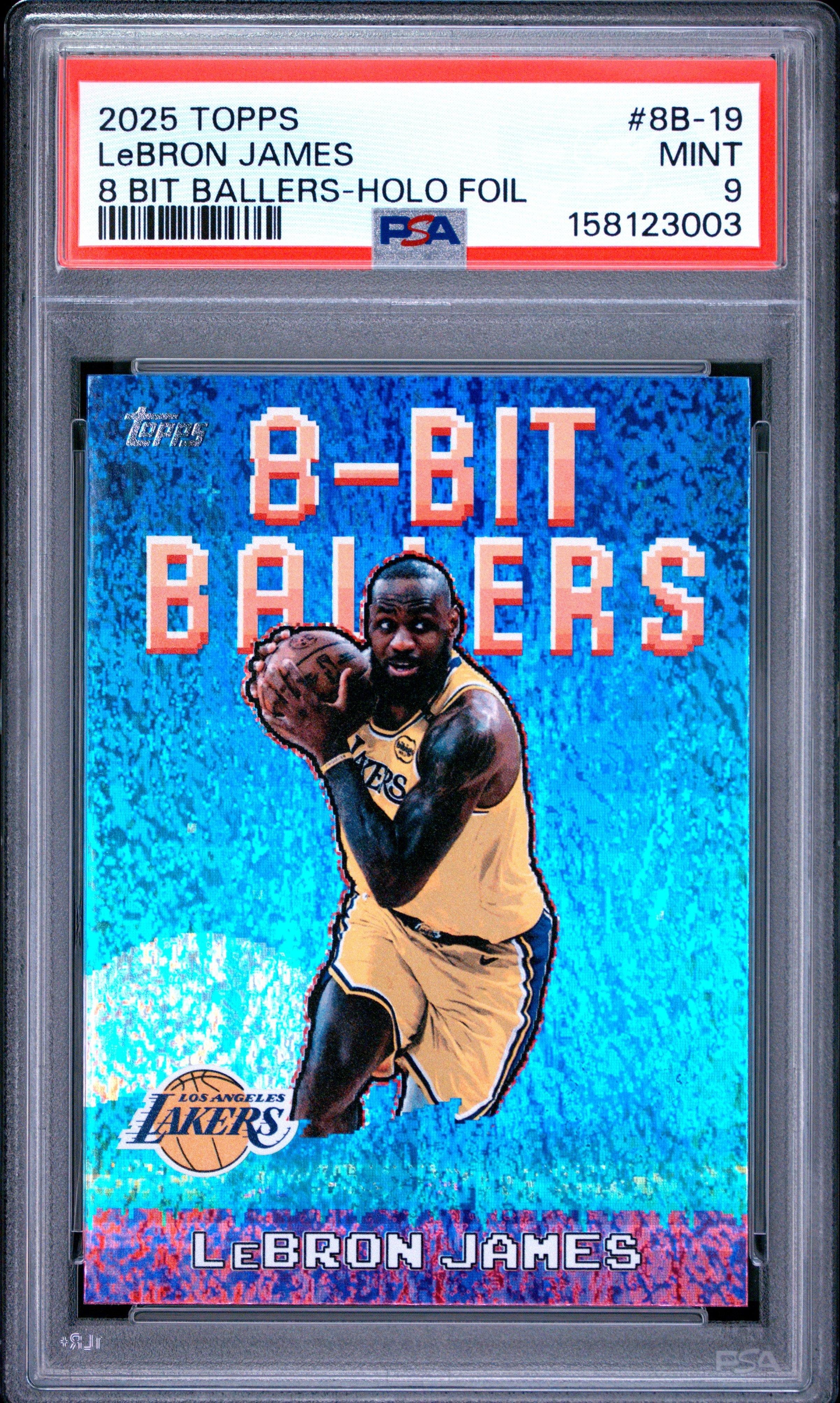 2025 Topps 8 Bit Ballers 8b-19 Lebron James Holo Foil PSA 9
