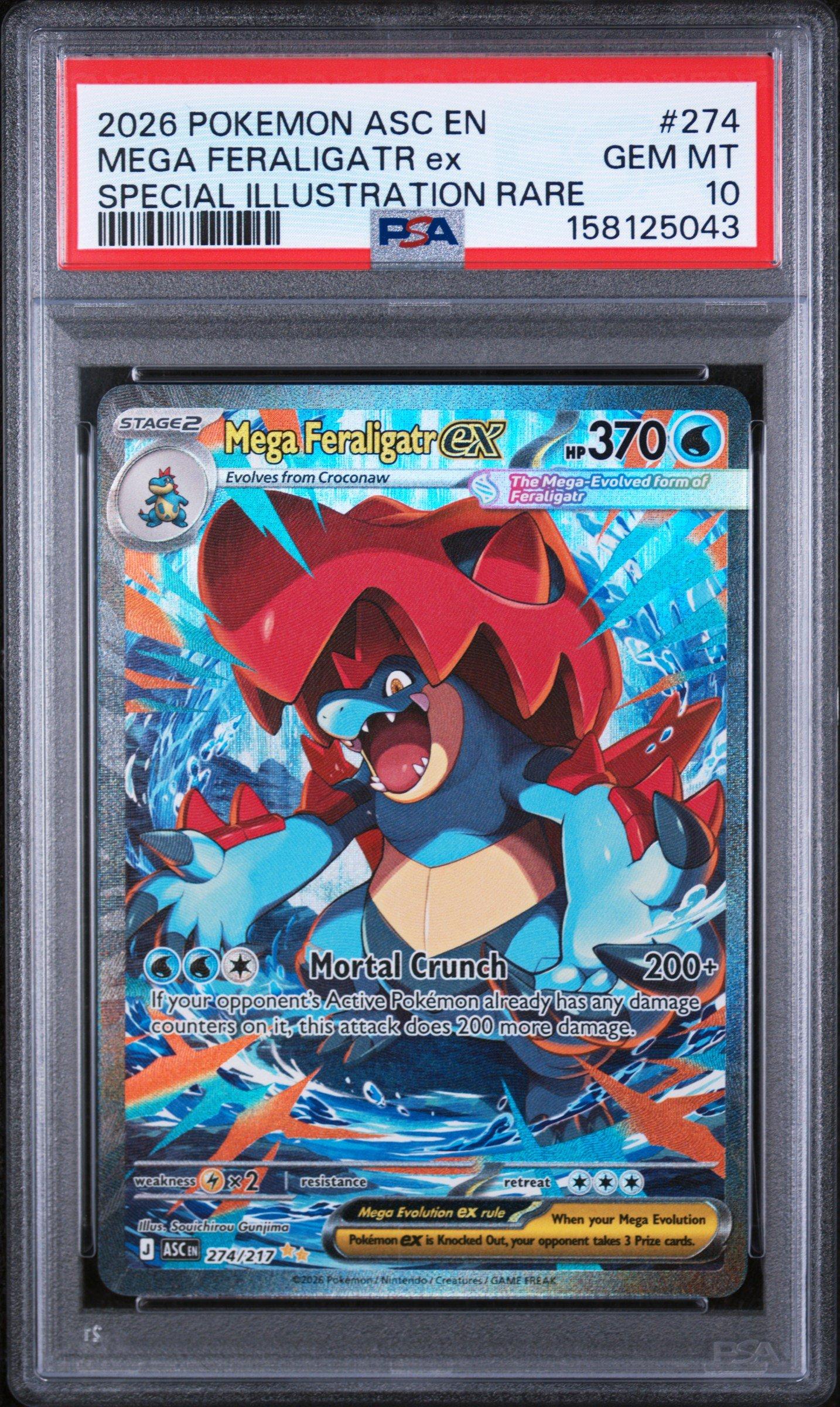 2026 Pokemon Asc En-ascended Heroes 274 Mega Feraligatr Ex Special