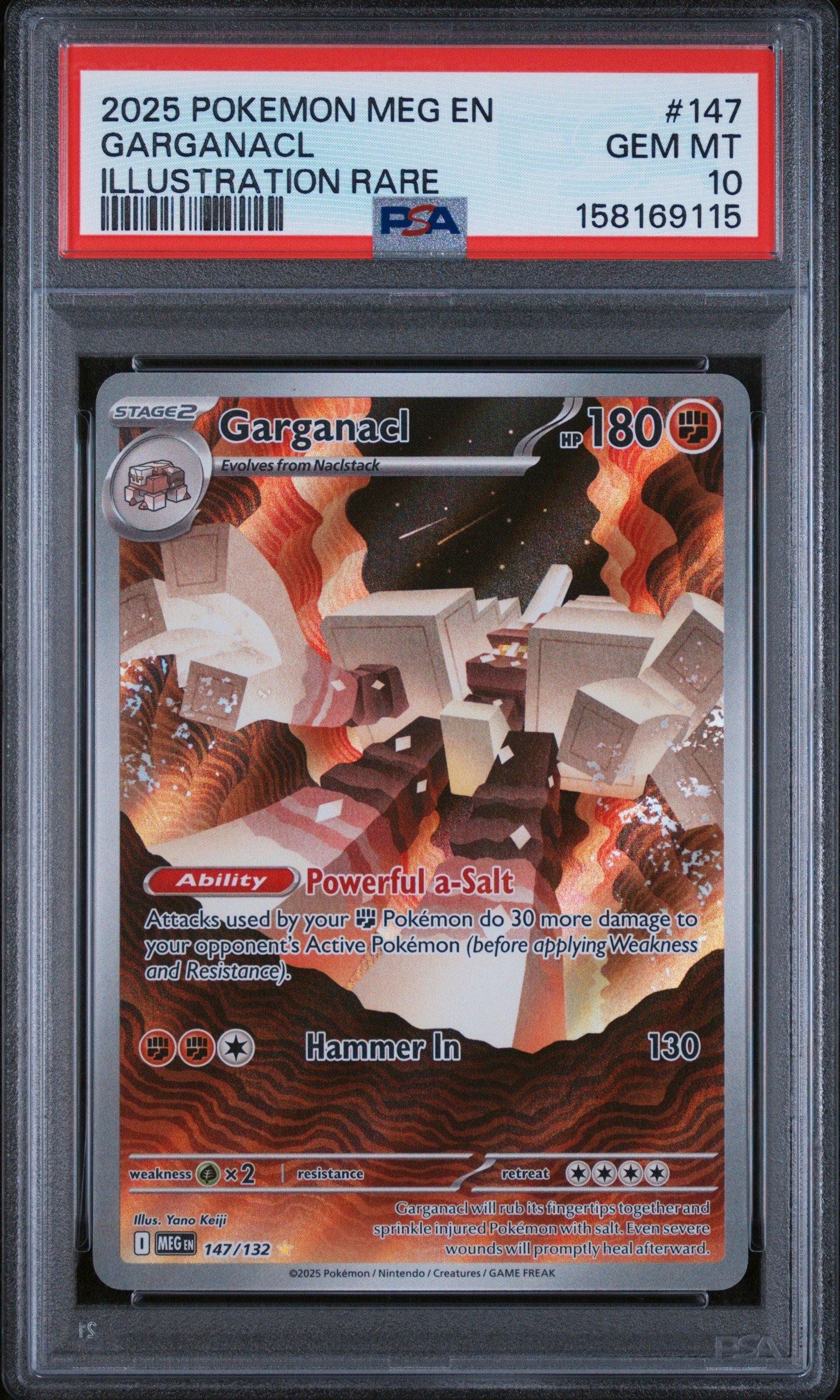 garganacl pokemon card POKÉMON GAME sv4a 285/190 S [FFF] Land Crush (140) Weakness / Resistance / Retreat Cost Garganacl - 147/132
