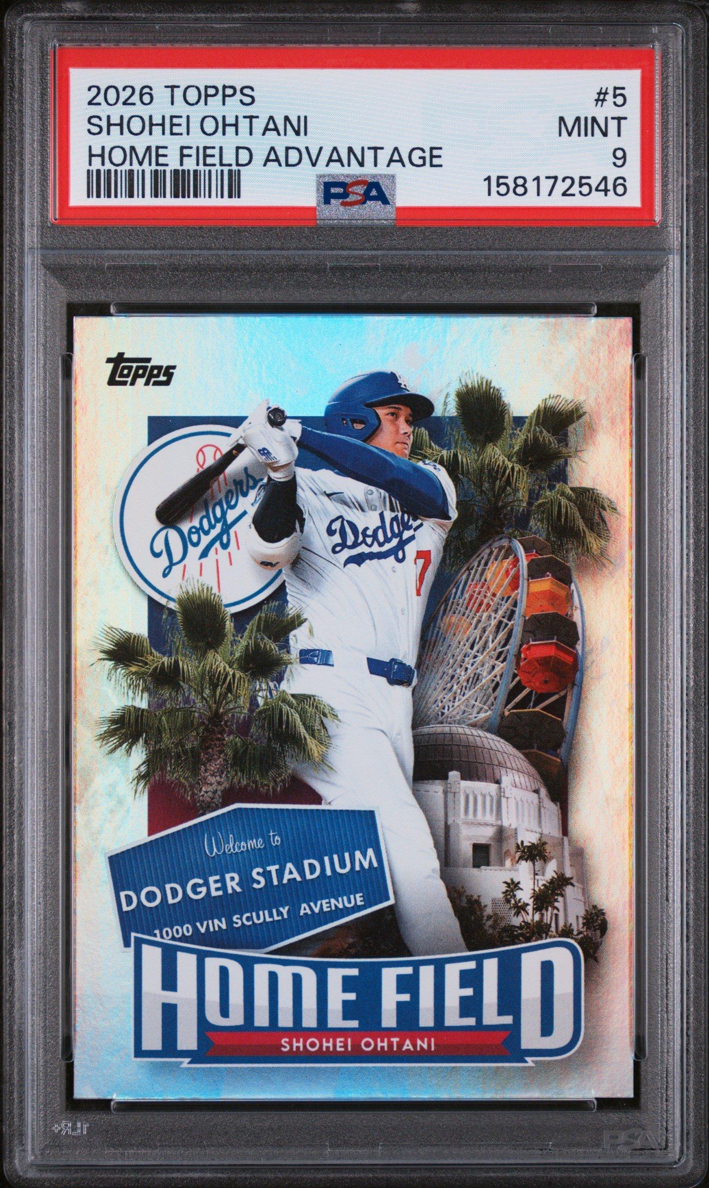 2026 Topps Home Field Advantage 5 Shohei Ohtani PSA 9 Graded Card