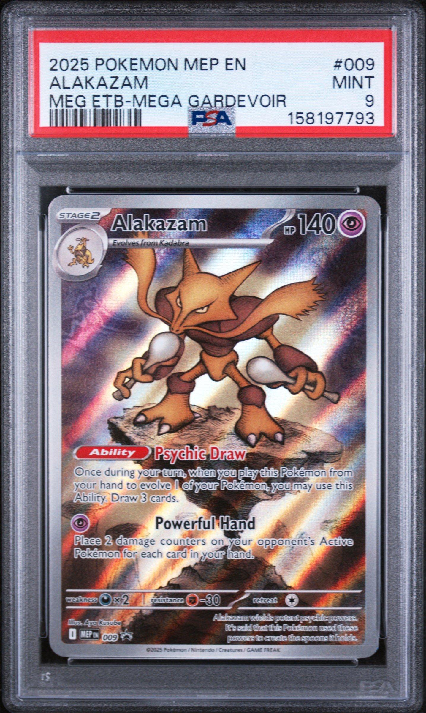 pokemon alakazam card Holographic Credit Card Holographic Credit Card Skin  Anime Town Creations Encased in a durable acrylic holder to highlight the vibrant artwork of this fan Alakazam EX 3D Pokmon Card.