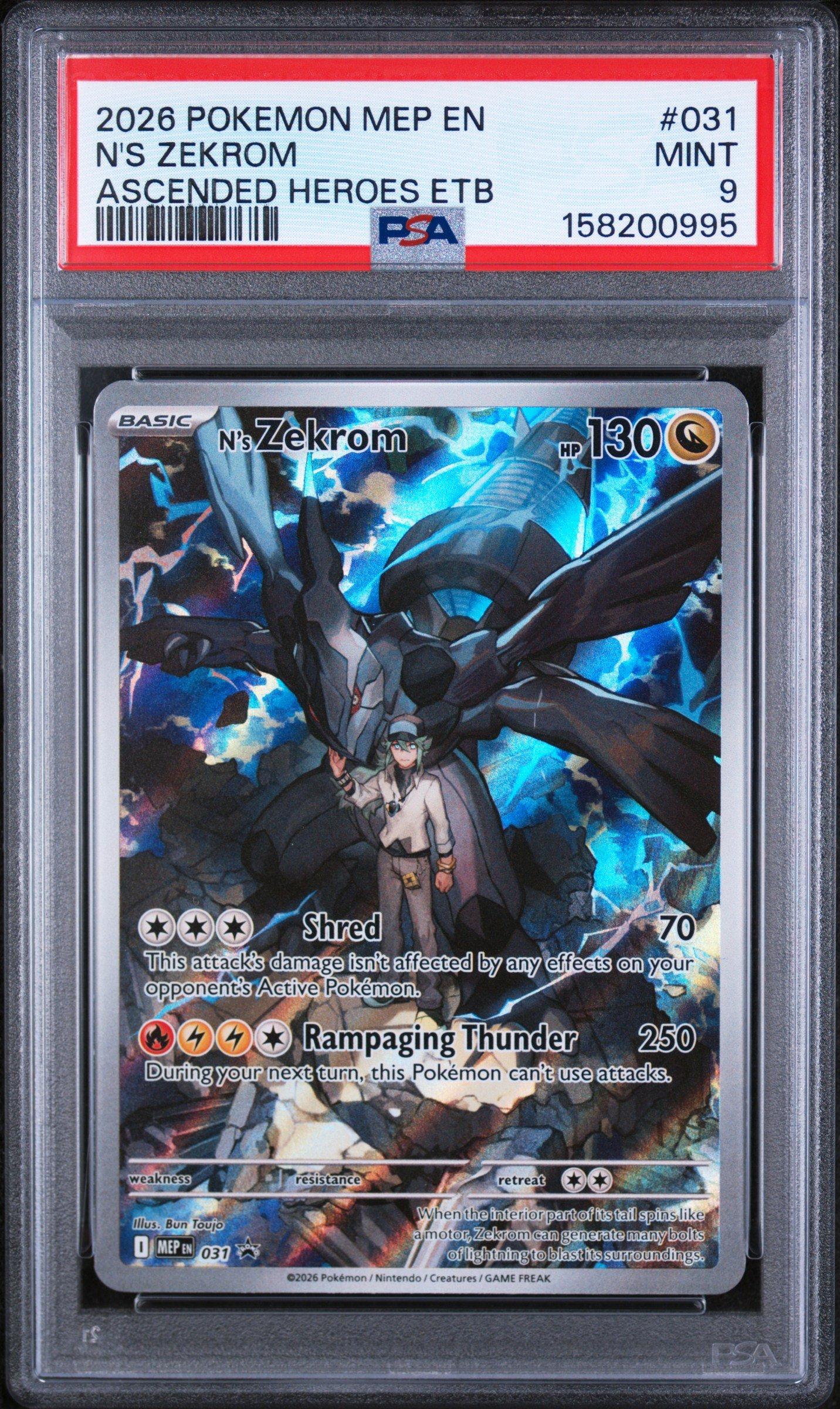 2026 Pokemon Mep En-me Black Star Promo 031 N's Zekrom Ascended