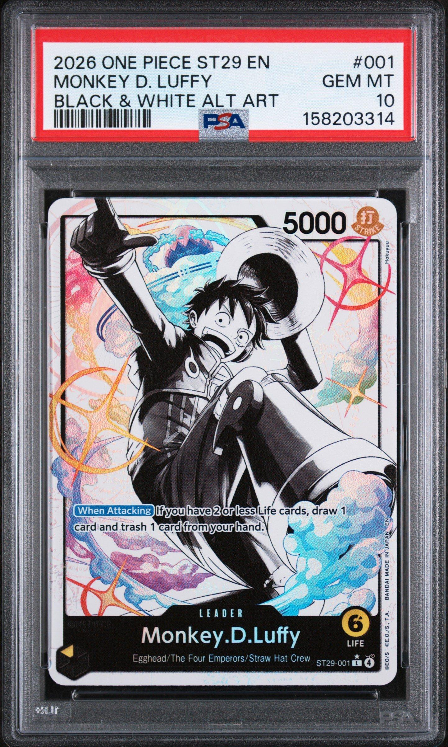 2026 One Piece Starter Deck St29-egghead 001 Monkey D. Luffy Black