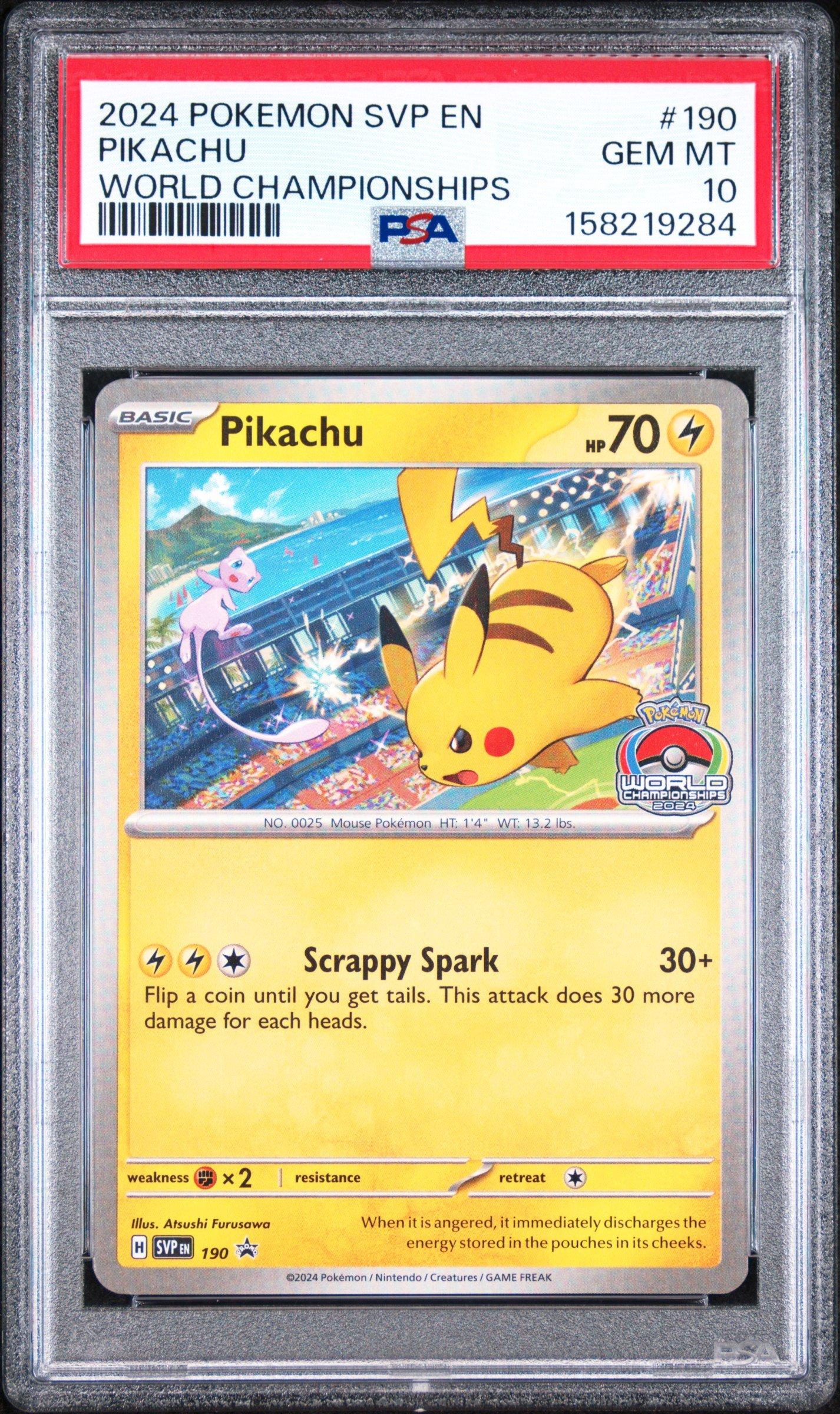 2024 Pokemon Svp En-sv Black Star Promo 190 Pikachu World