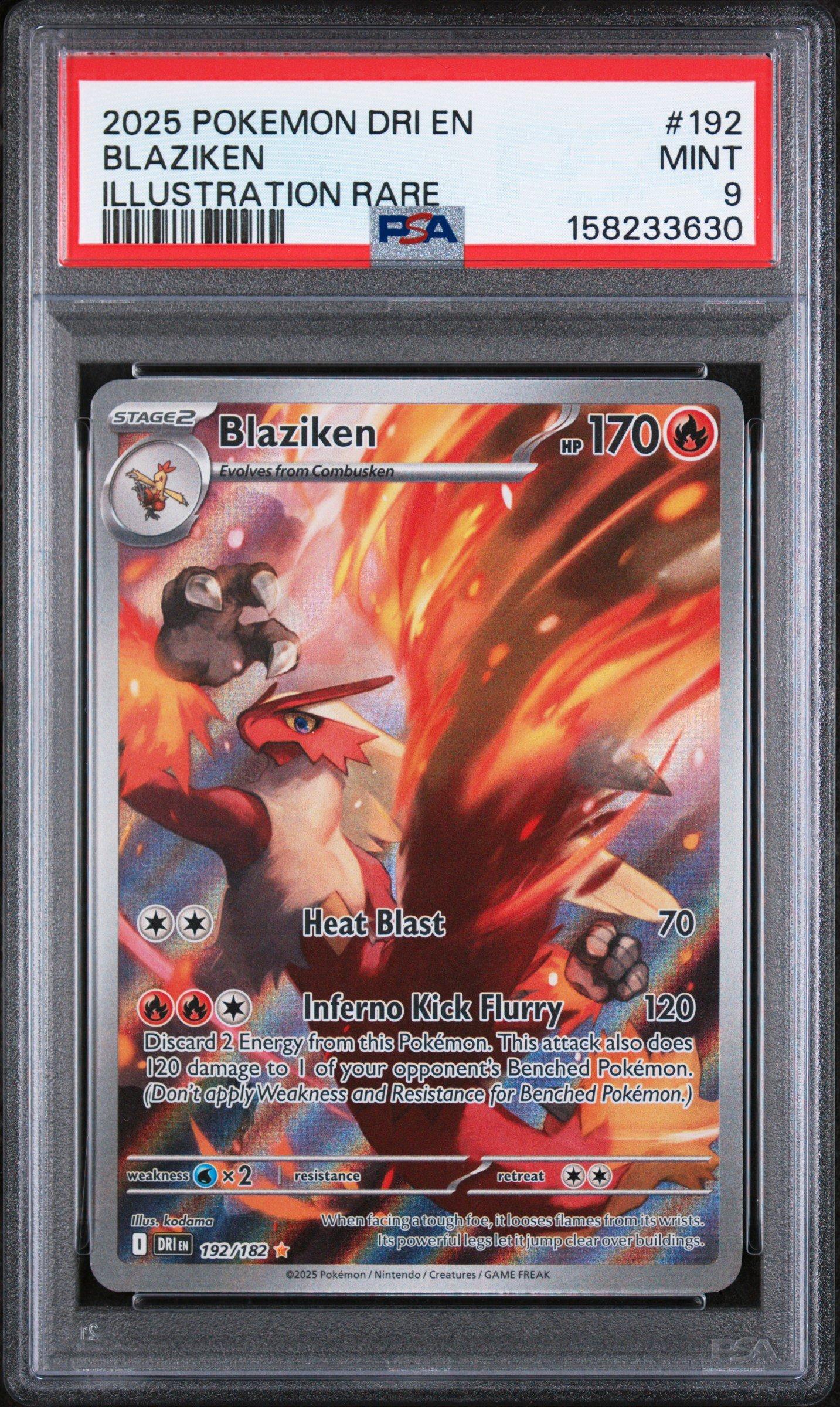 2025 Pokemon Dri En-destined Rivals 192 Blaziken Illustration Rare