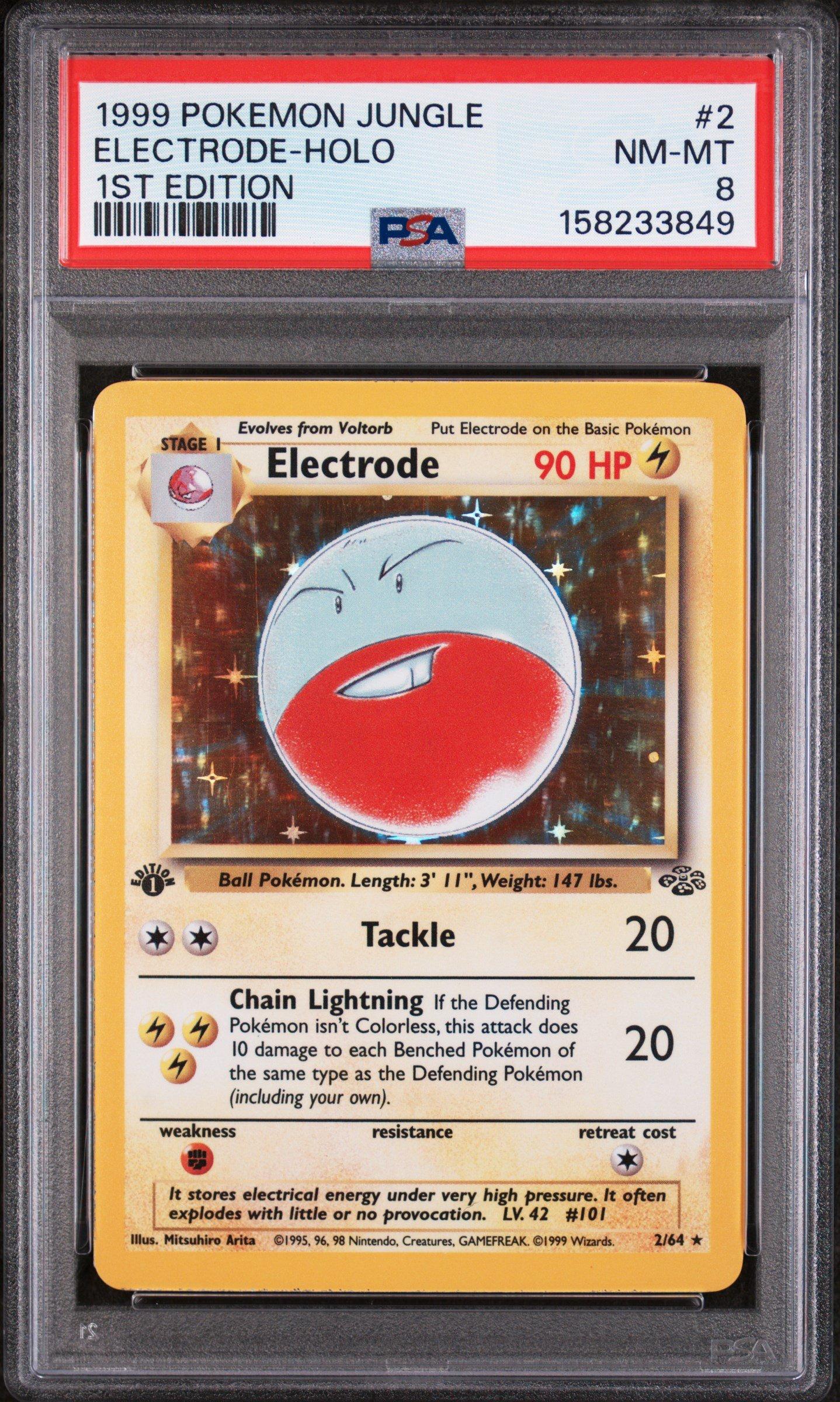 1995 electrode pokemon card RARE Pokemon Base Set Electrode Non-Holo 21/102 1995 Card