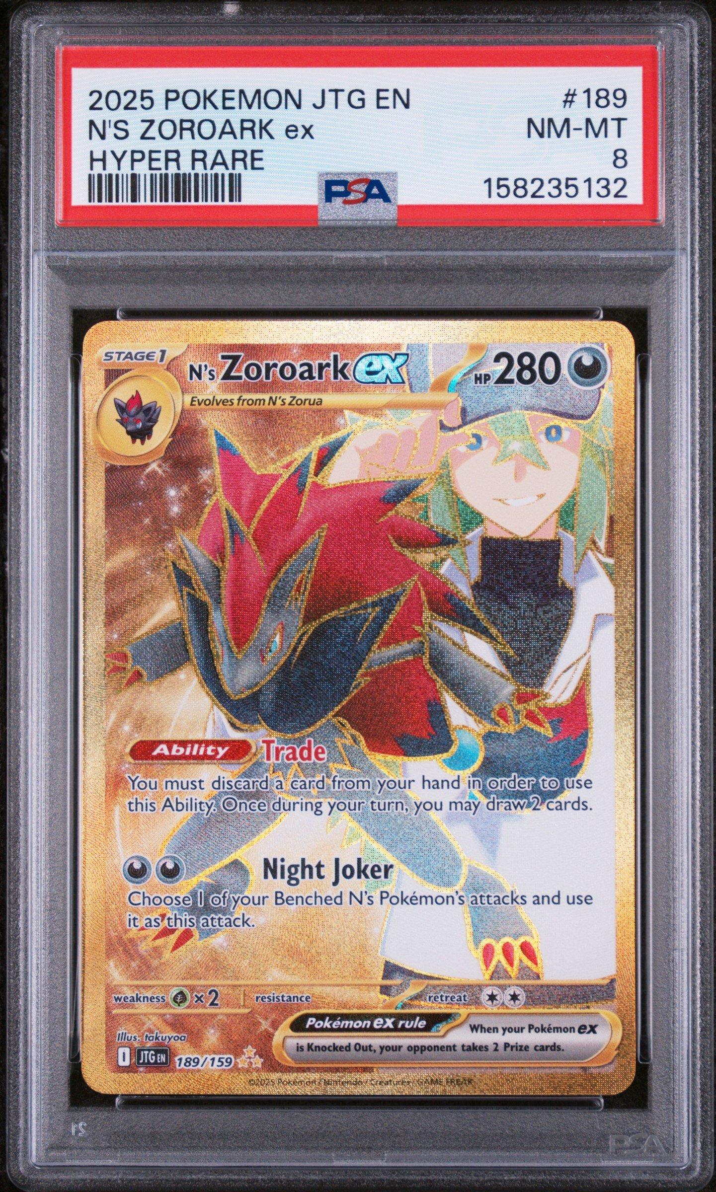2025 Pokemon Jtg En-journey Together 189 N's Zoroark Ex Hyper Rare