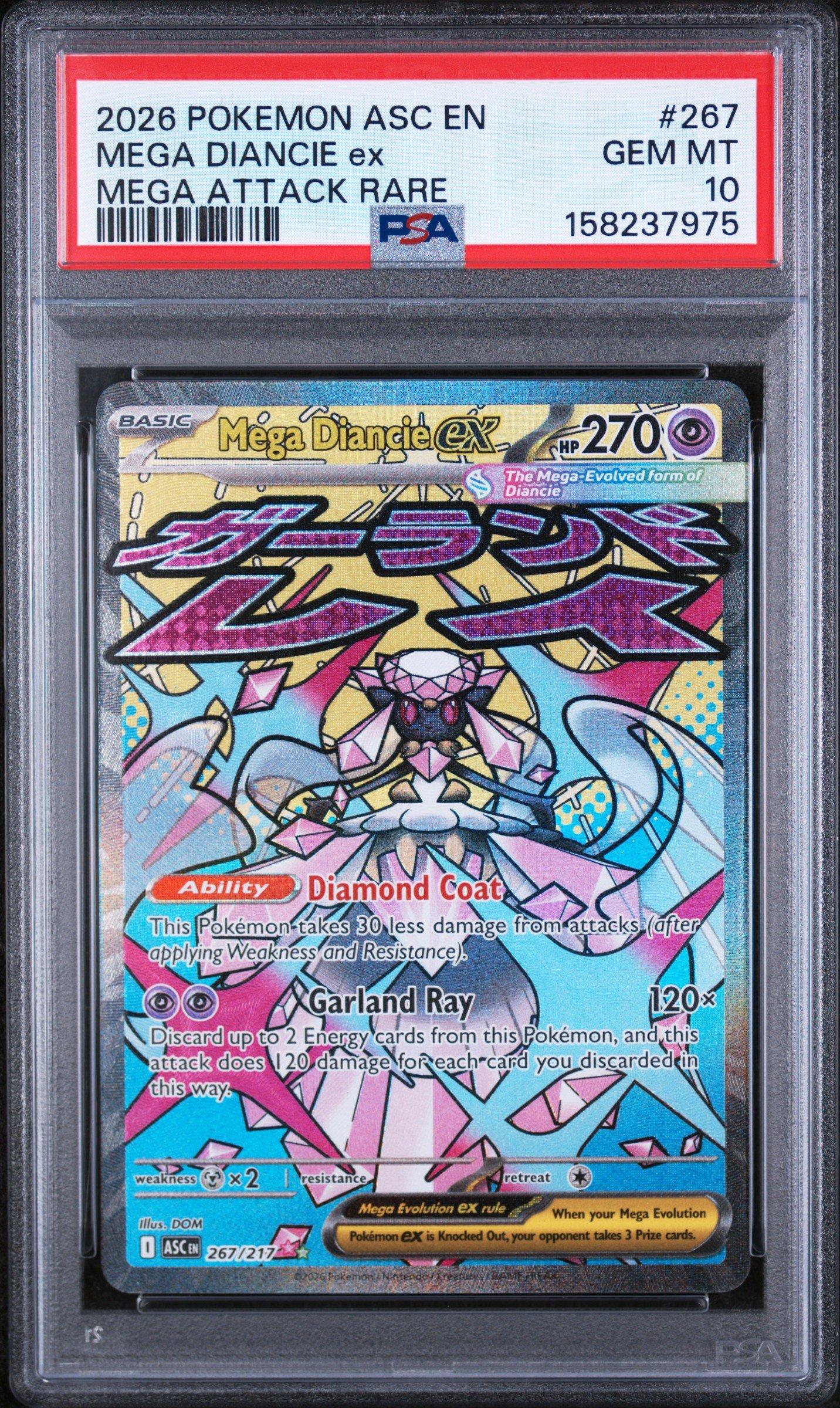 2026 Pokemon Asc En-ascended Heroes 267 Mega Diancie Ex Mega