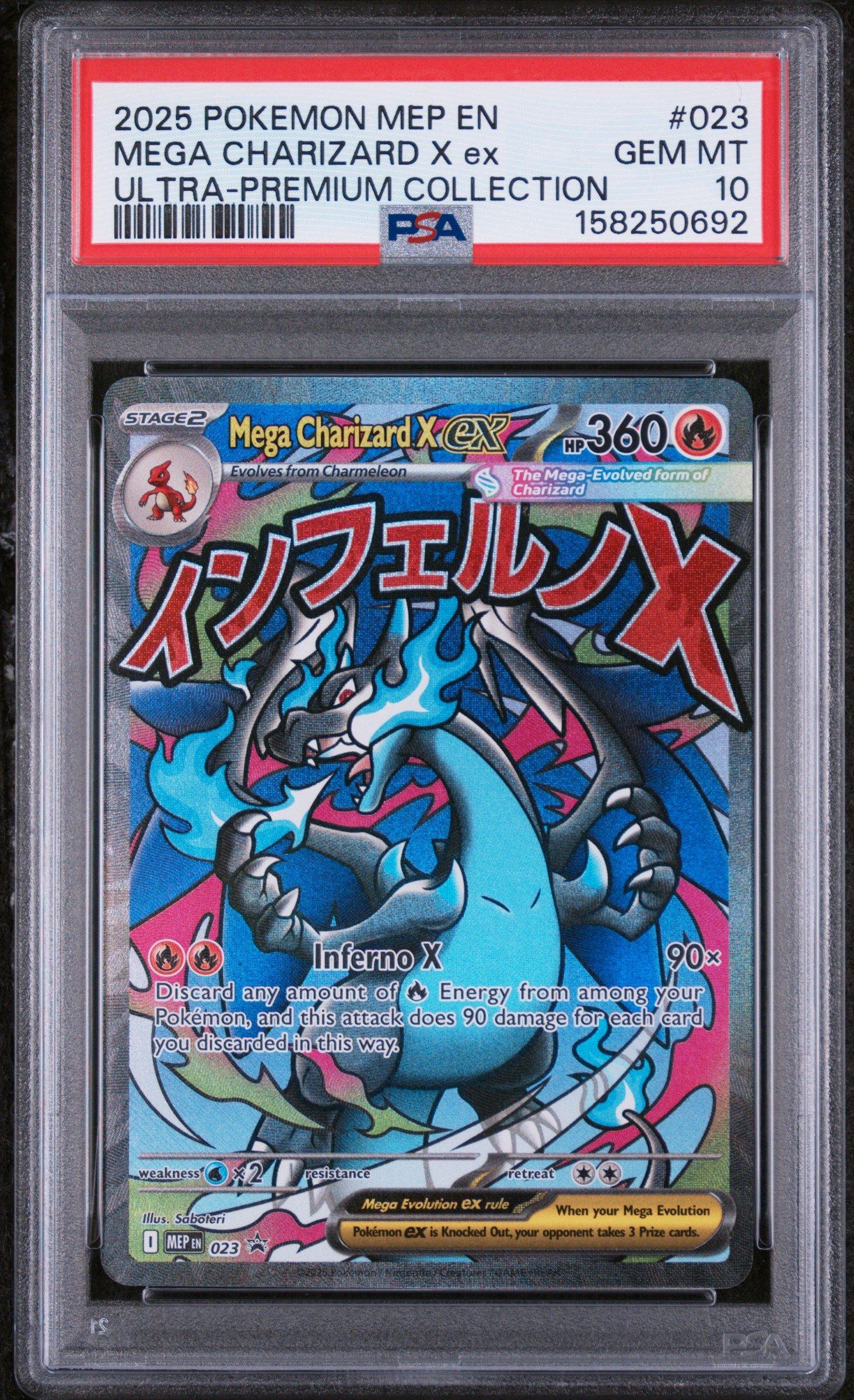 2025 Pokemon Mep En-me Black Star Promo 023 Mega Charizard X Ex