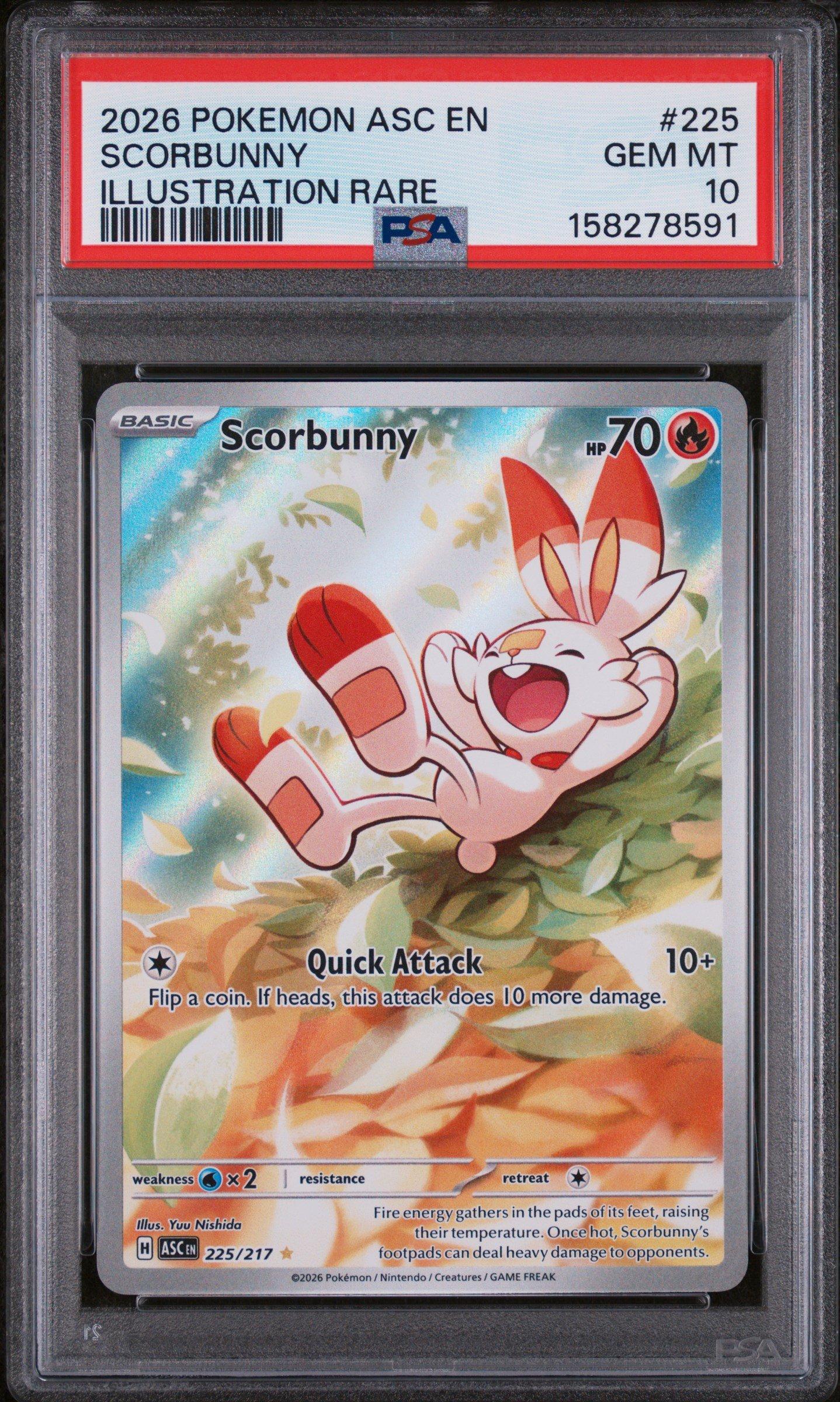 最終値下げ！激レアtomo sci-phi2グッドサイズ5.6 2026 Pokemon Asc En-ascended Heroes 225 Scorbunny Illustration