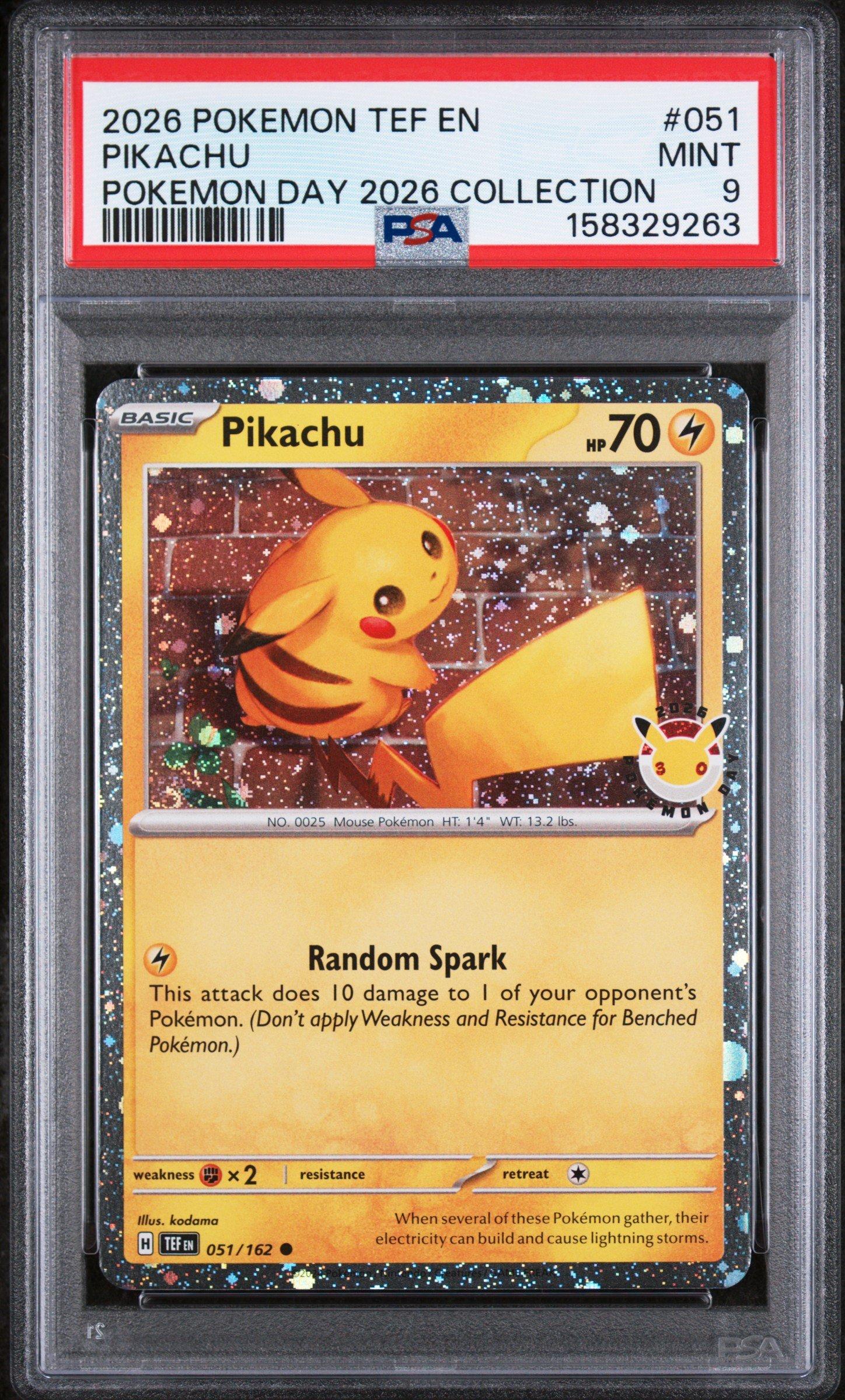 2026 Pokemon Tef En-temporal Forces 051 Pikachu Pokemon Day 2026