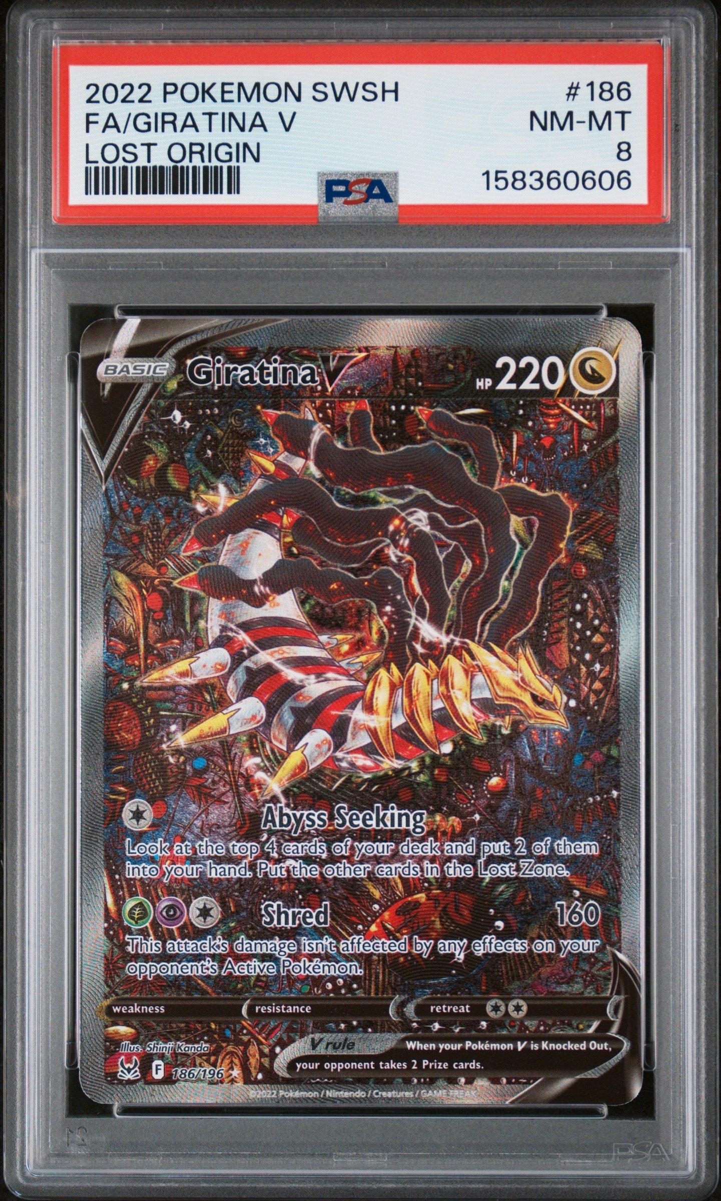 2022 Pokemon Sword & Shield Lost Origin 186 Full Art/giratina V