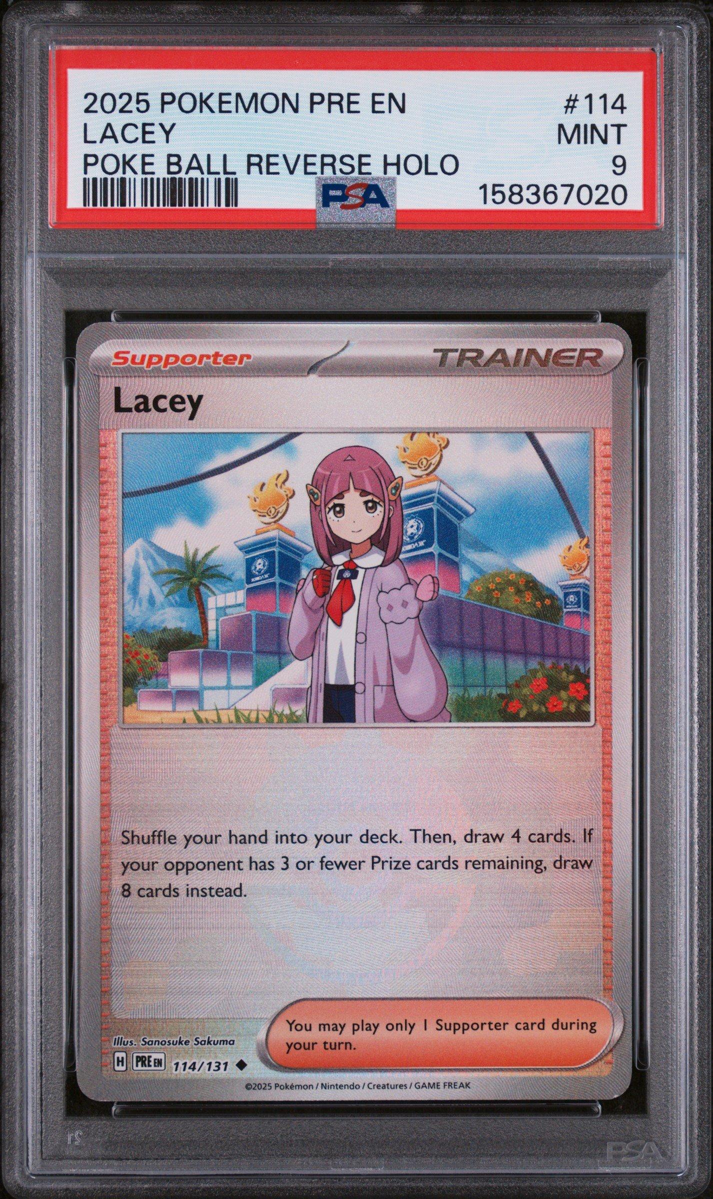 ☆ ALIXIA’S SENSE ☆ 2025 Pokemon Pre En-prismatic Evolutions 114 Lacey Poke Ball