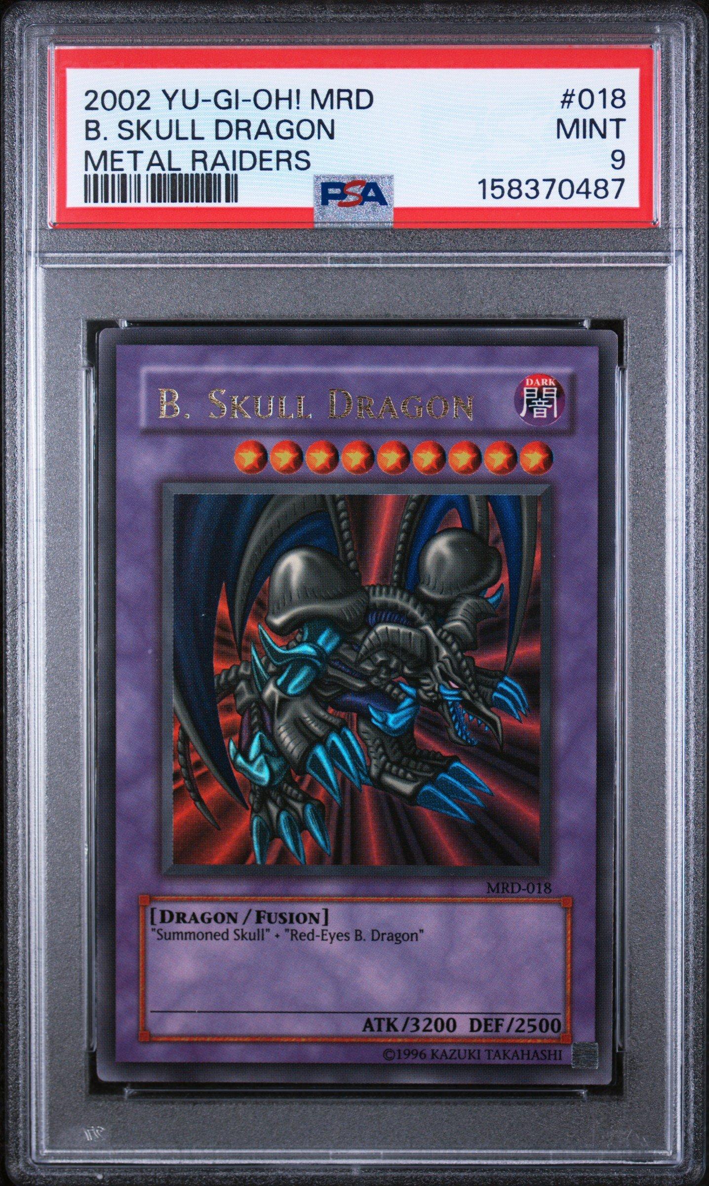 遊戯王 #018 GEM MT 2002 2002 Yu-gi-oh! Mrd-metal Raiders 018 B. Skull Dragon PSA 9 Graded
