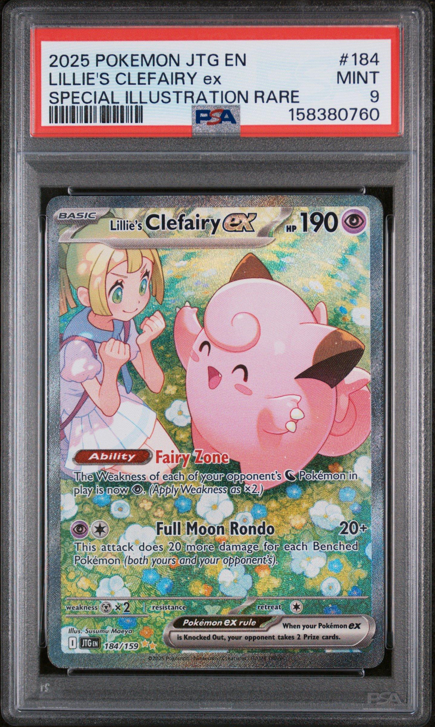 2025 Pokemon Jtg En-journey Together 184 Lillie's Clefairy Ex