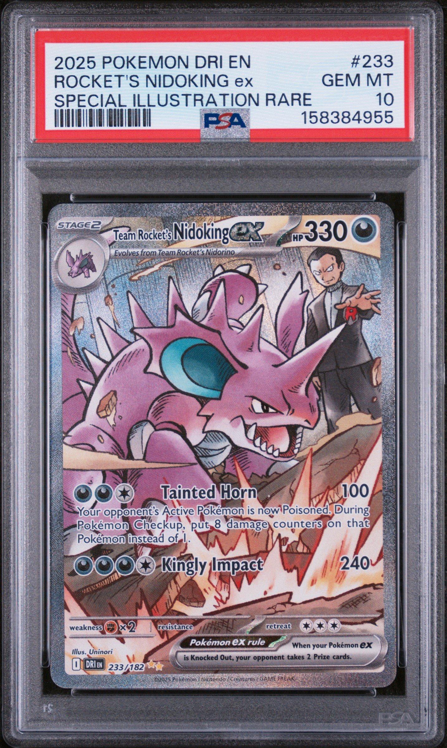 2025 Pokemon Dri En-destined Rivals 233 Team Rocket's Nidoking Ex