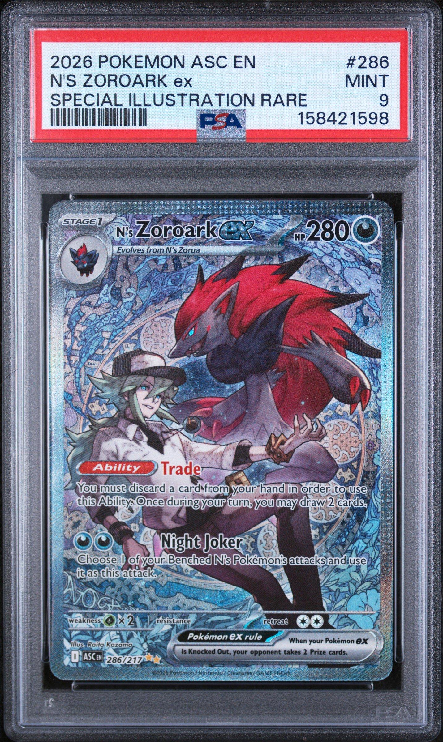 2026 Pokemon Asc En-ascended Heroes 286 N's Zoroark Ex Special