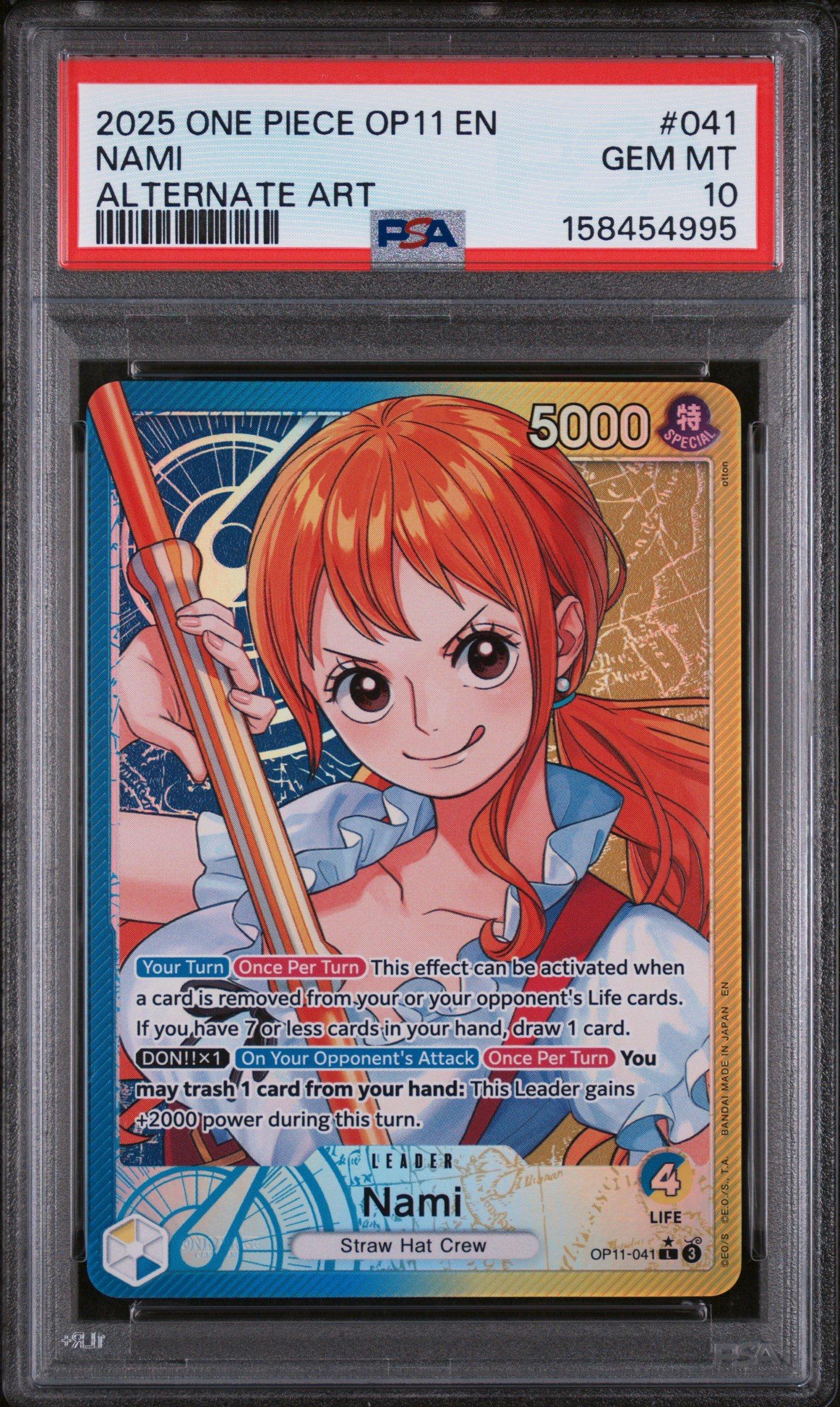 2025 One Piece Op11-a Fist Of Divine Speed 041 Nami Alternate Art
