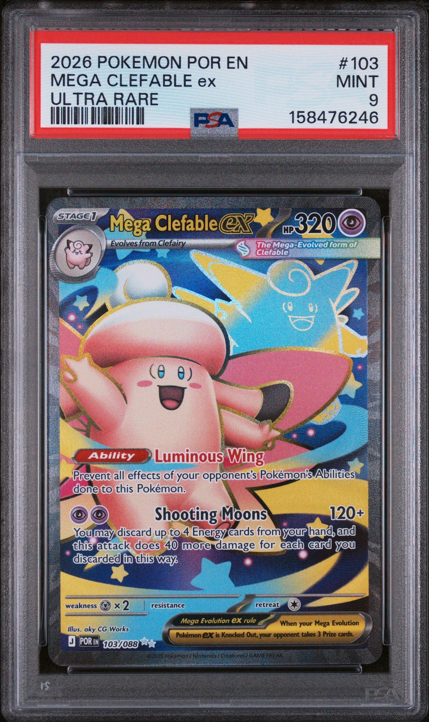 2026 Pokemon Por En-perfect Order 103 Mega Clefable Ex Ultra Rare