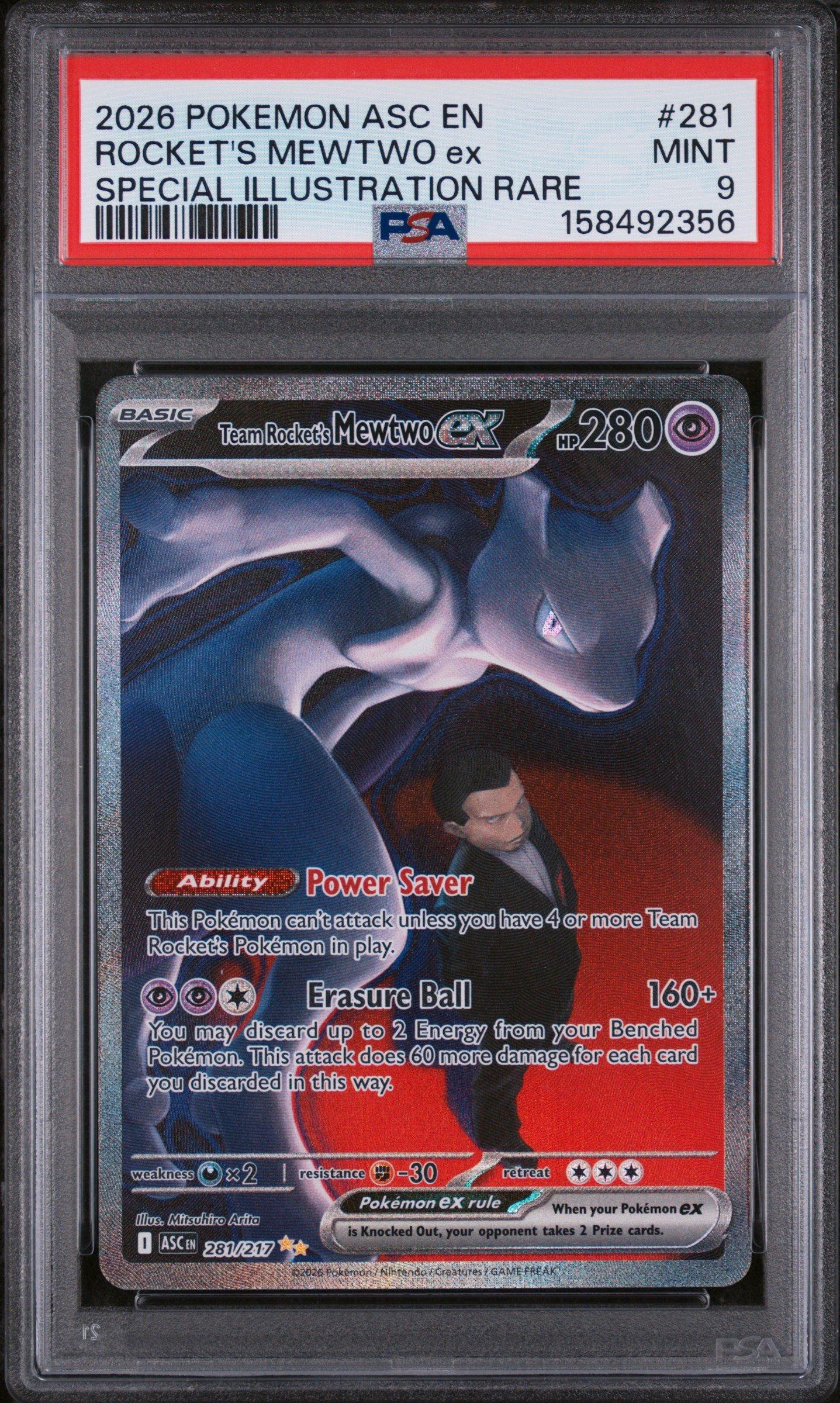 2026 Pokemon Asc En-ascended Heroes 281 Team Rocket's Mewtwo Ex