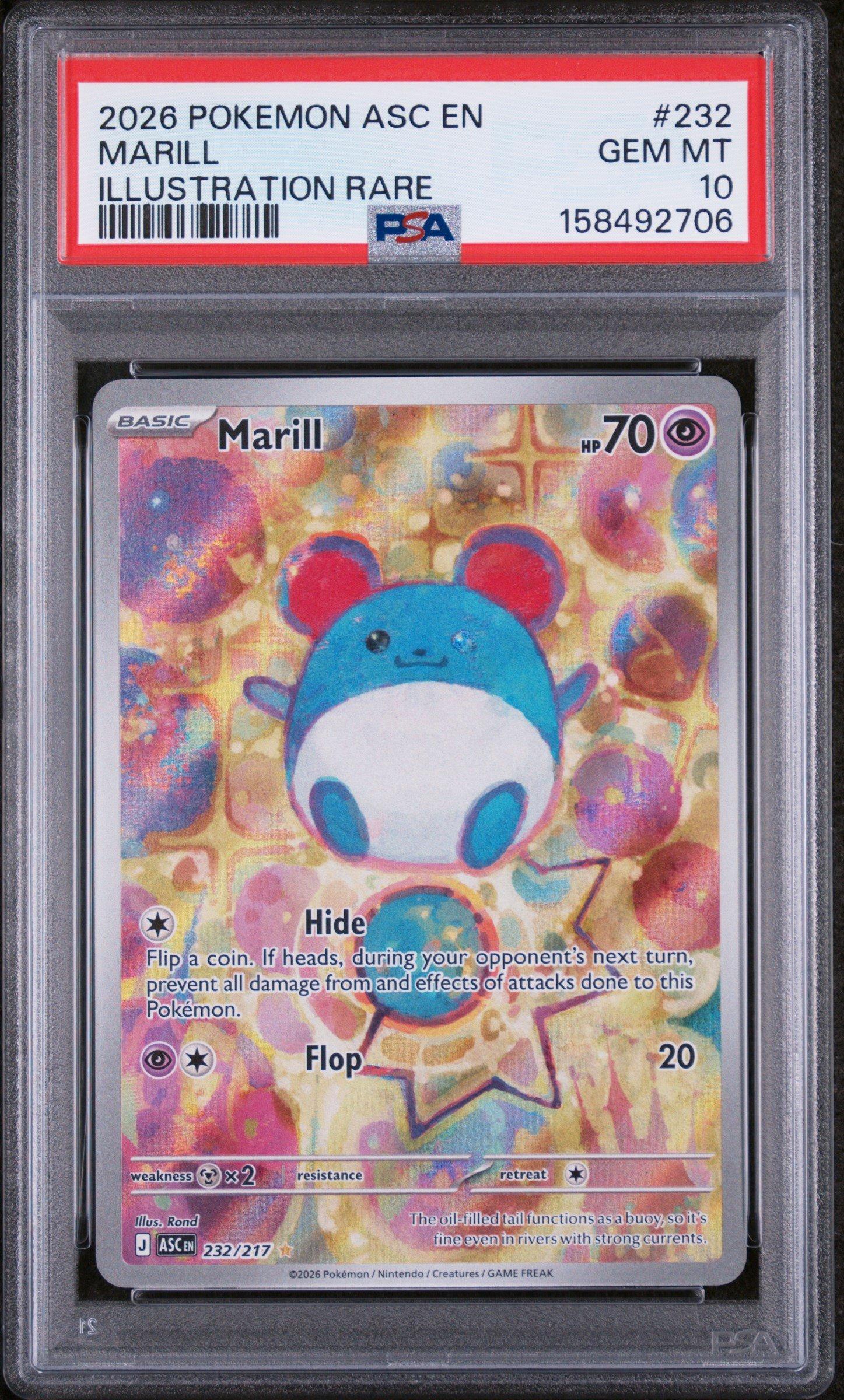2026 Pokemon Asc En-ascended Heroes 232 Marill Illustration Rare