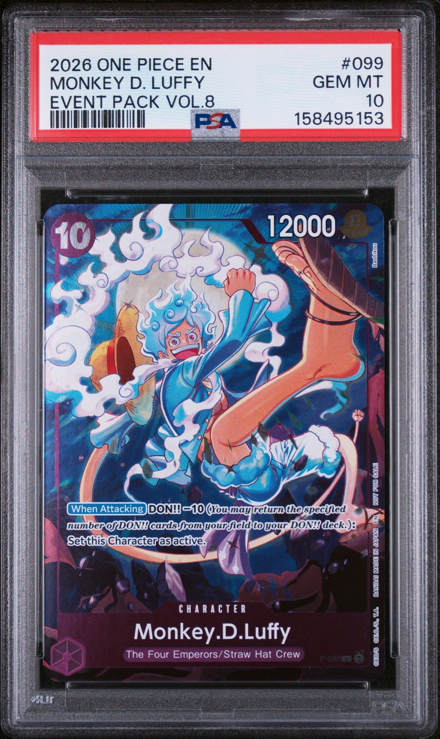 R*8様 2026 ワンピース MONKEY D. LUFFY PSA 10 1 2026 One Piece Event Pack Vol.8 099 Monkey D. Luffy PSA 10 Graded