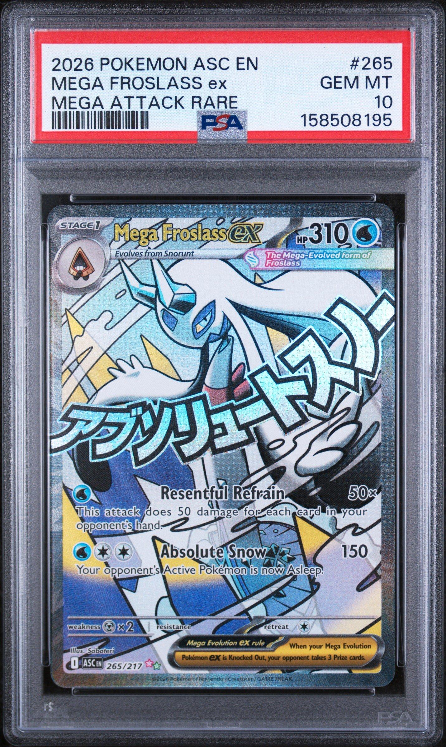 2026 Pokemon Asc En-ascended Heroes 265 Mega Froslass Ex Mega