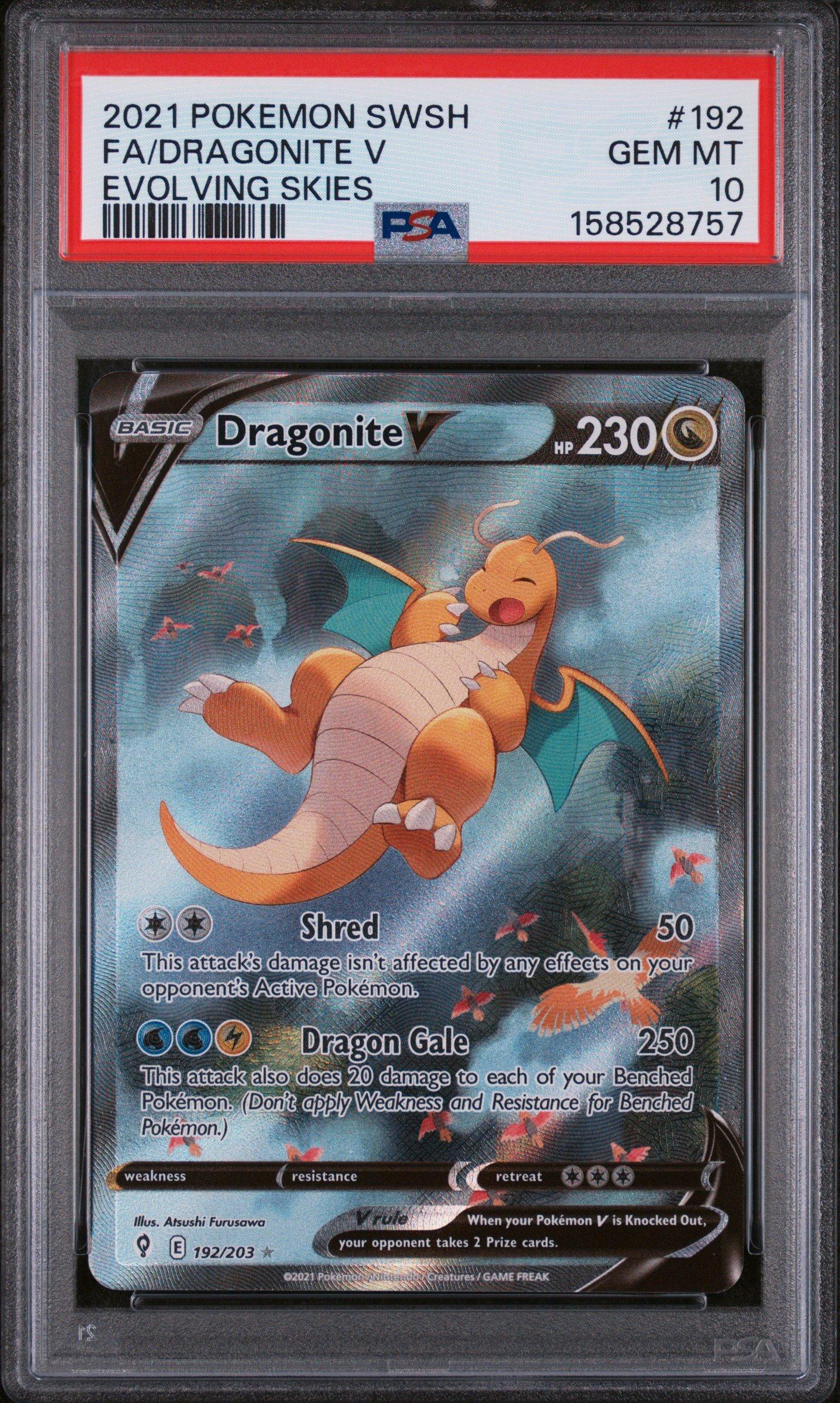2021 Pokemon Sword & Shield Evolving Skies 192 Full Art/dragonite