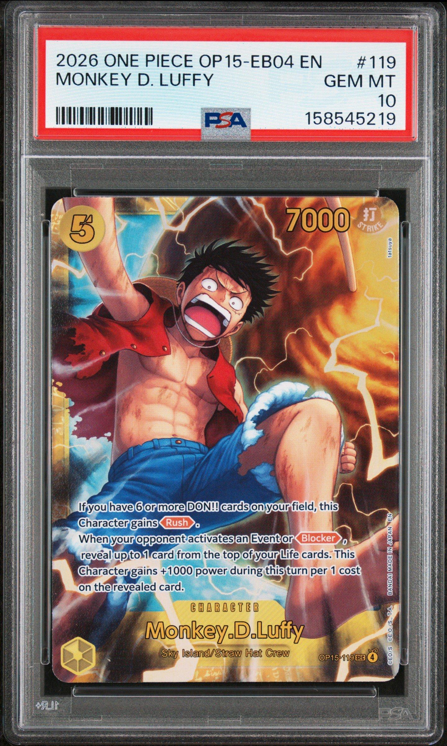 2023 One Piece Op05-awakening Of The New Era 119 Monkey D. Luffy