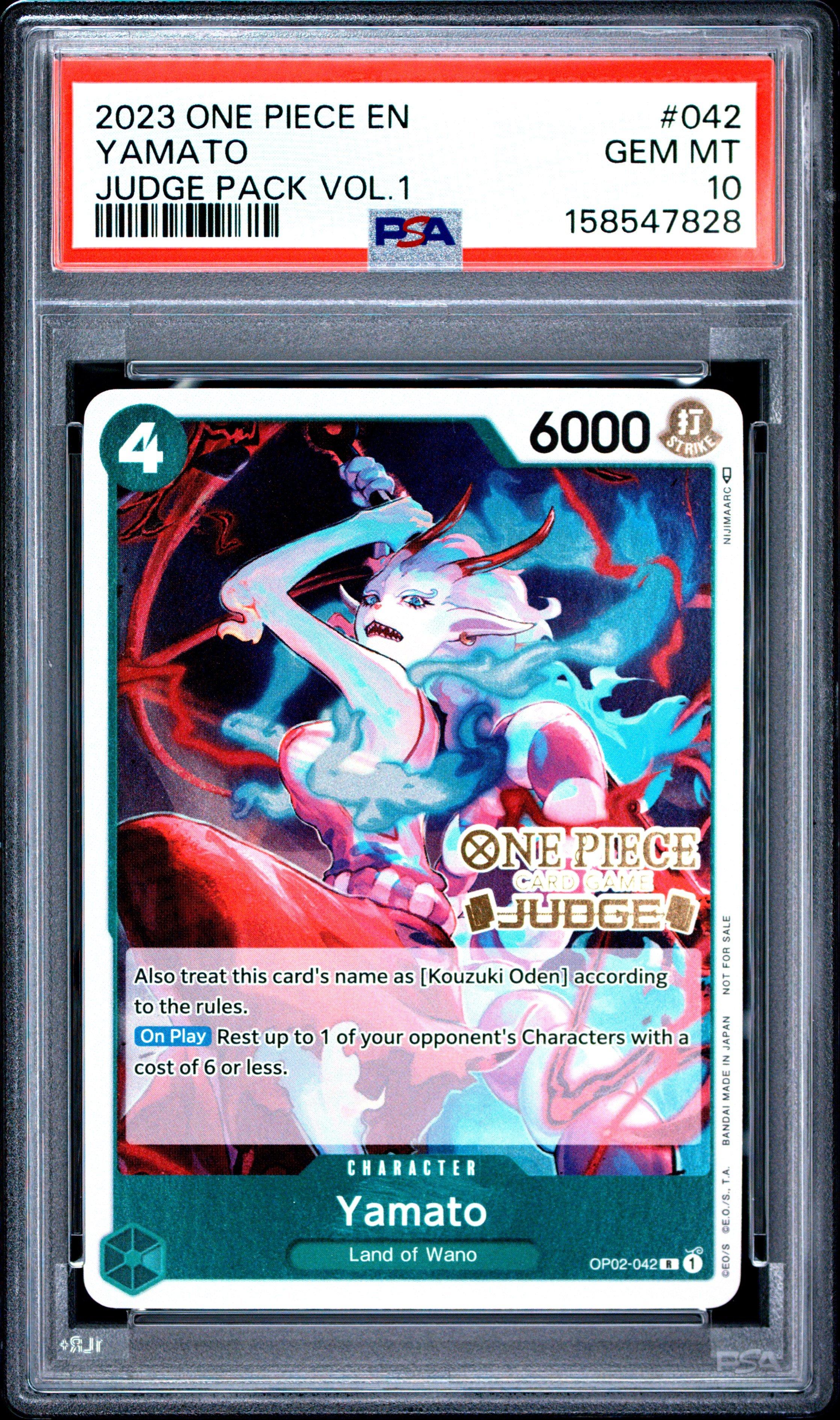 2023 One Piece Judge Pack Volume 1 042 Yamato PSA 10 Graded Card