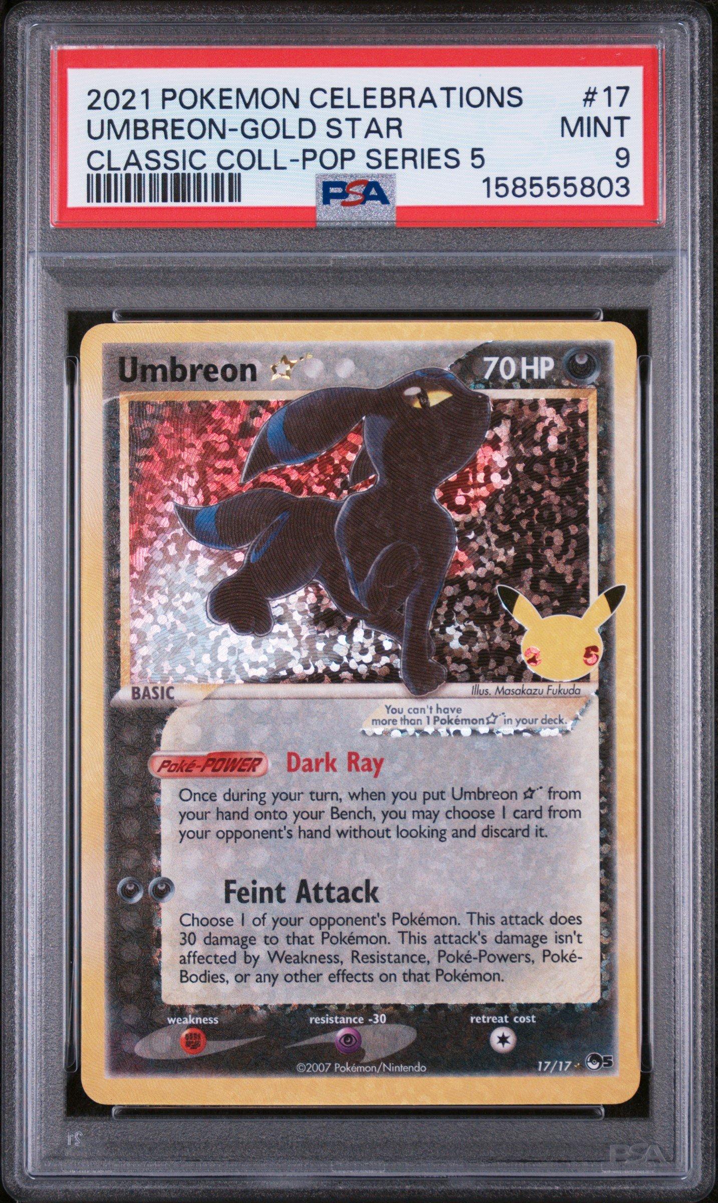 2021 Pokemon Celebrations Classic Collection 17 Umbreon-gold Star