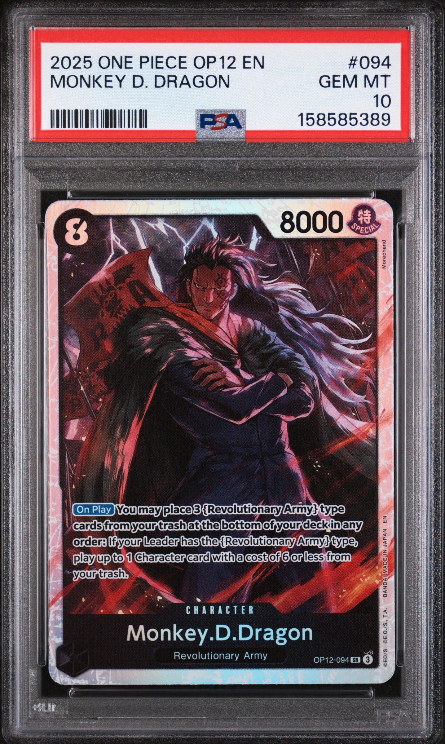 2025 One Piece Op12-legacy Of The Master 094 Monkey D. Dragon PSA