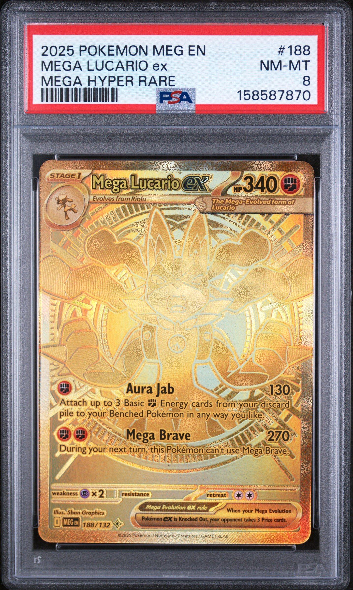 2025 Pokemon Meg En-mega Evolution 188 Mega Lucario Ex Mega Hyper