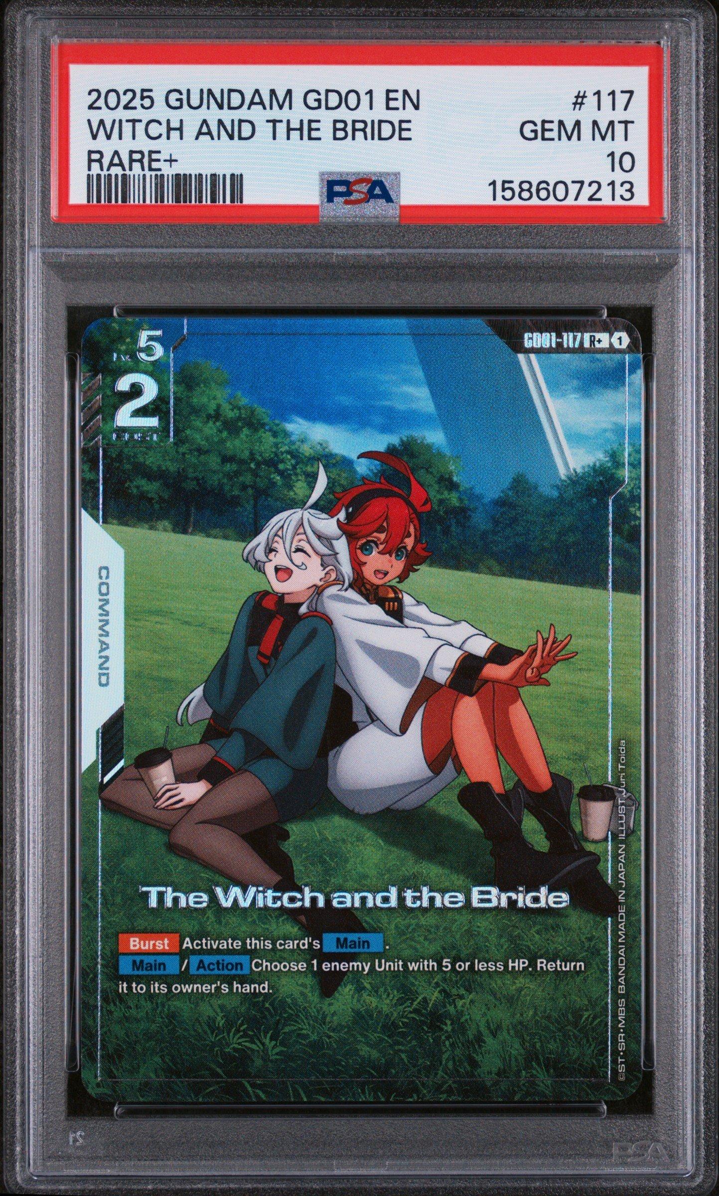 2025 Gundam Newtype Rising 117 The Witch And The Bride Rare+ PSA