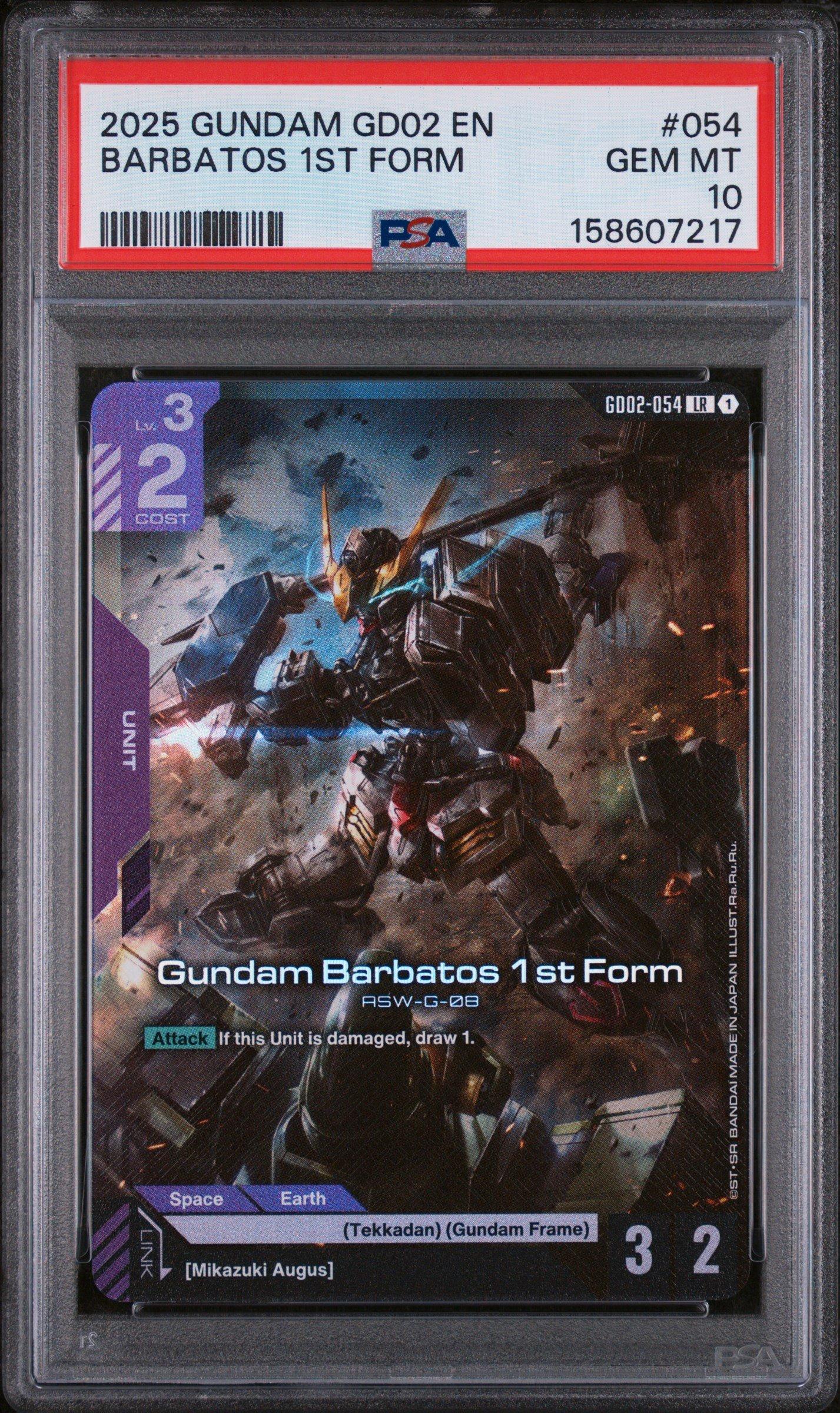 2025 Gundam Dual Impact 054 Gundam Barbatos 1st Form PSA 10 Graded