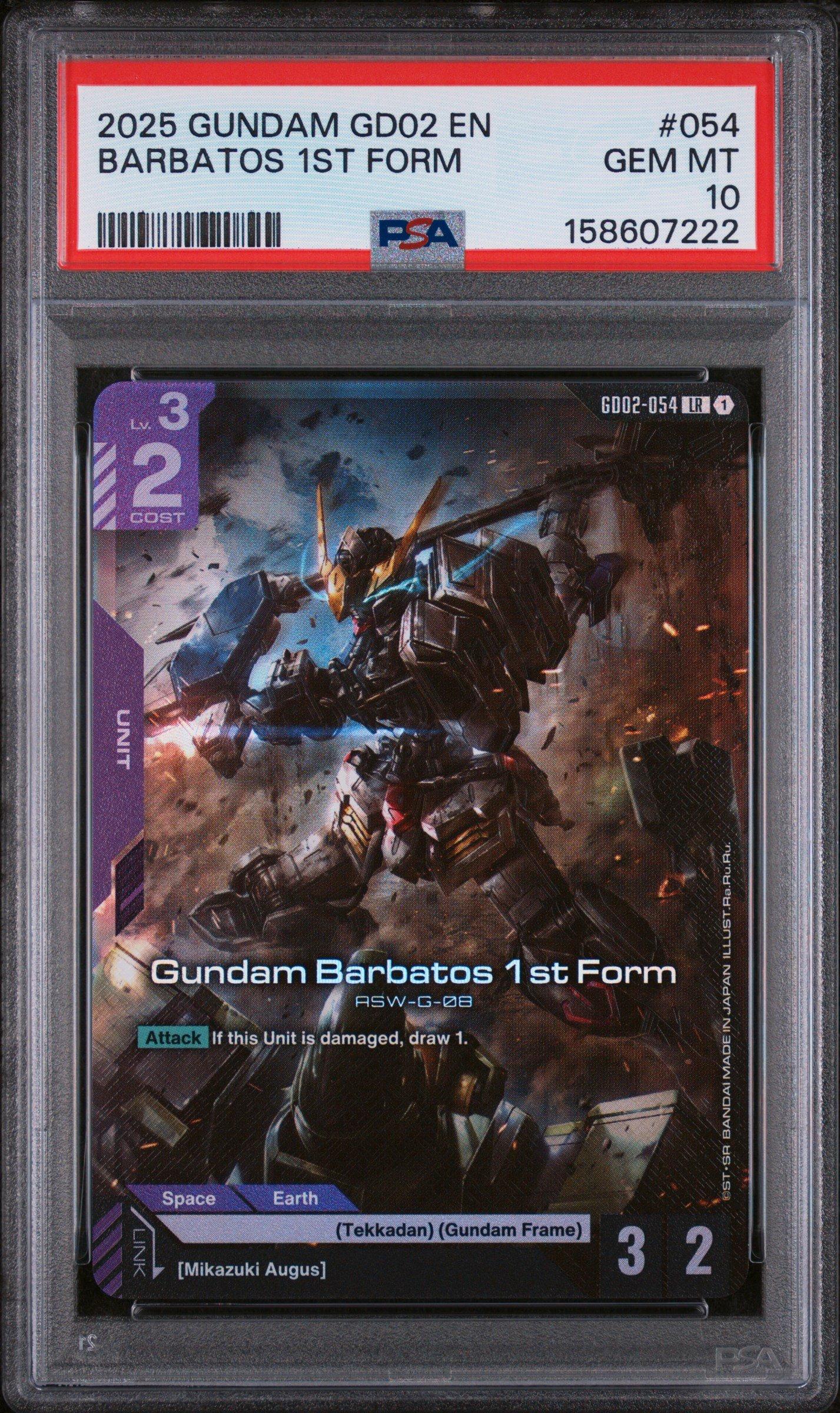 2025 Gundam Dual Impact 054 Gundam Barbatos 1st Form PSA 10 Graded
