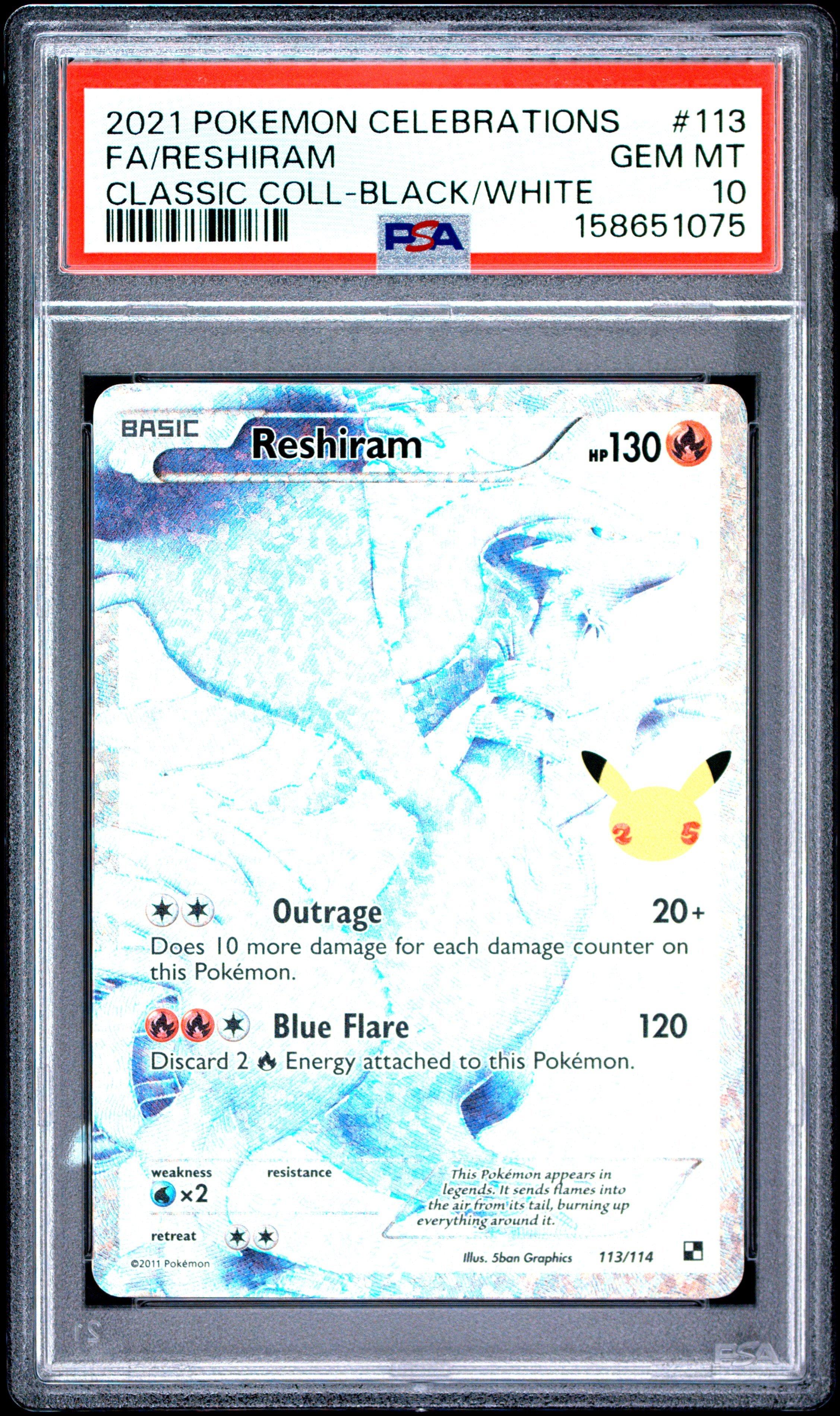 reshiram pokemon card 113 114 TCG Pokemon Black And White Reshiram (MP) 113/114  True Believers Gaming  and Collectibles
