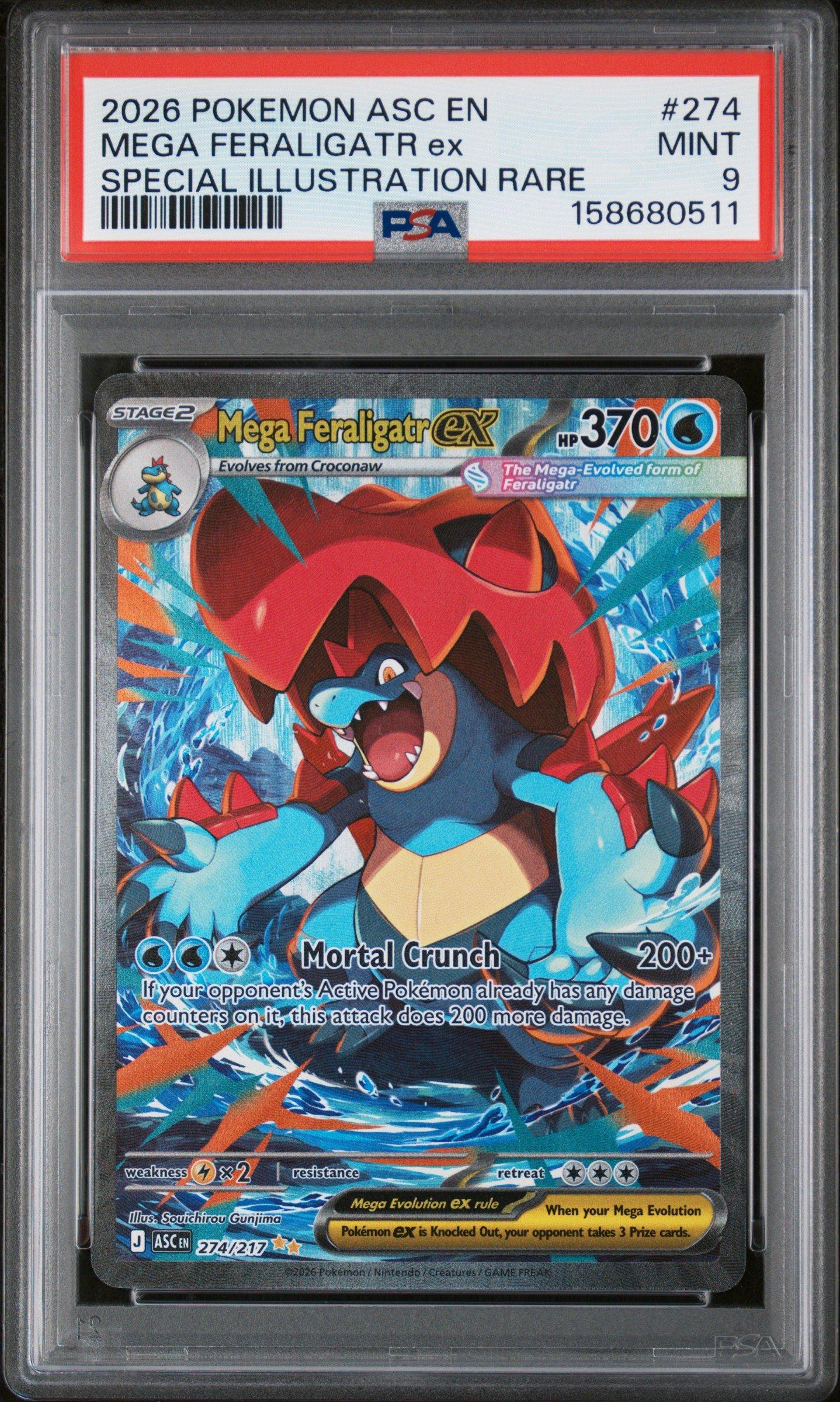 2026 Pokemon Asc En-ascended Heroes 274 Mega Feraligatr Ex Special