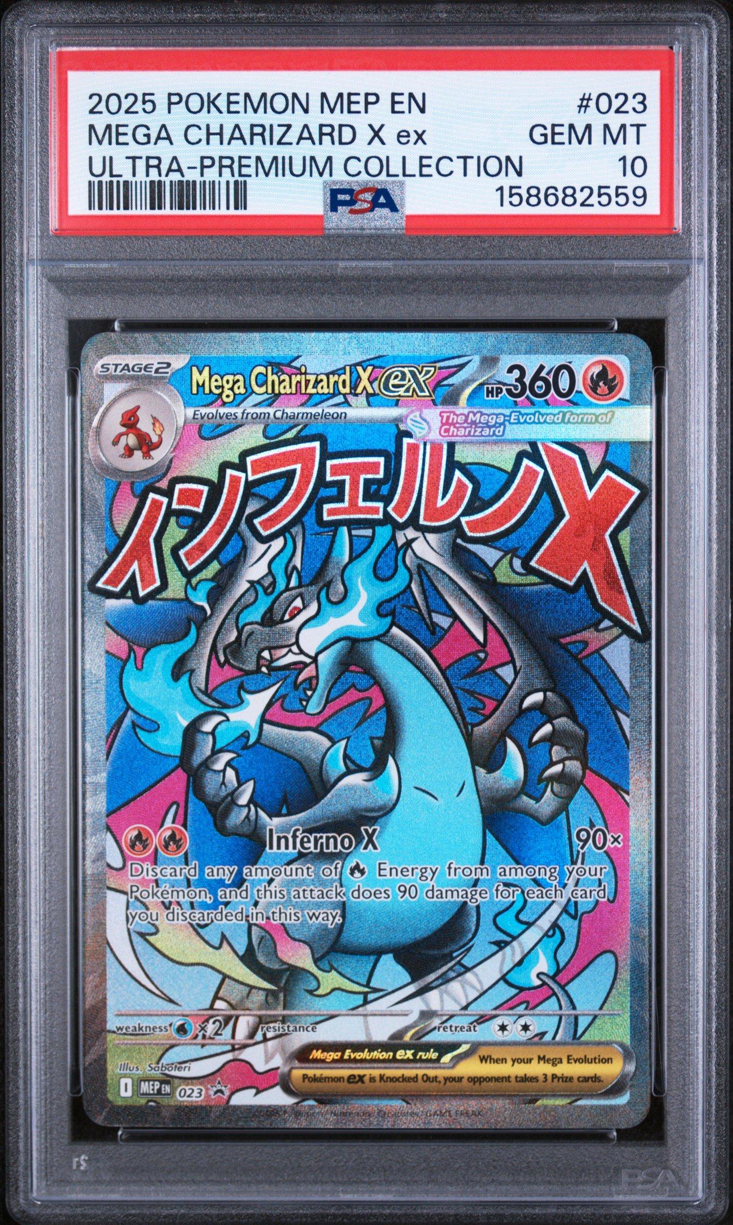 2025 Pokemon Mep En-me Black Star Promo 023 Mega Charizard X Ex