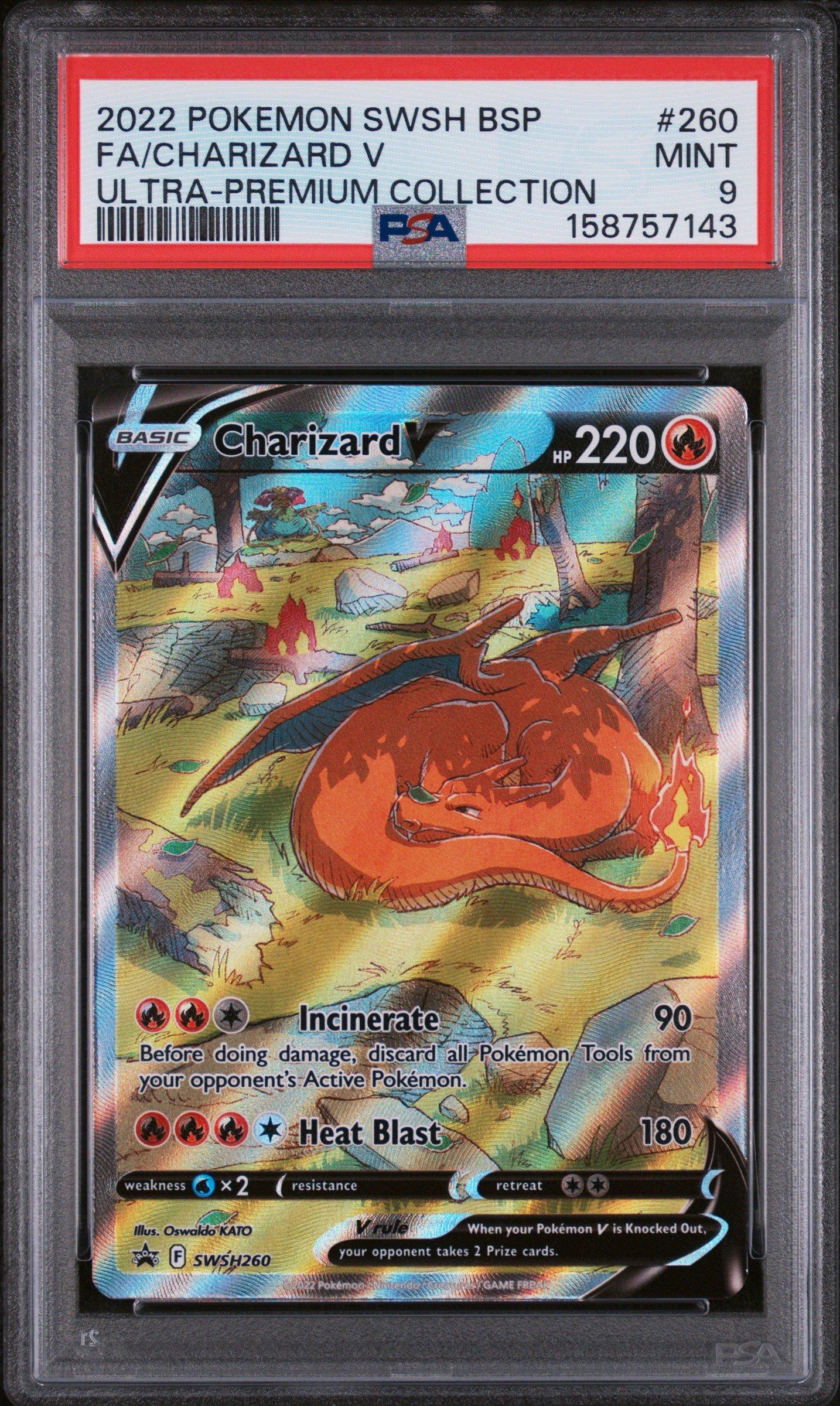 2022 Pokemon Swsh Black Star Promo 260 Full Art/charizard V Sword