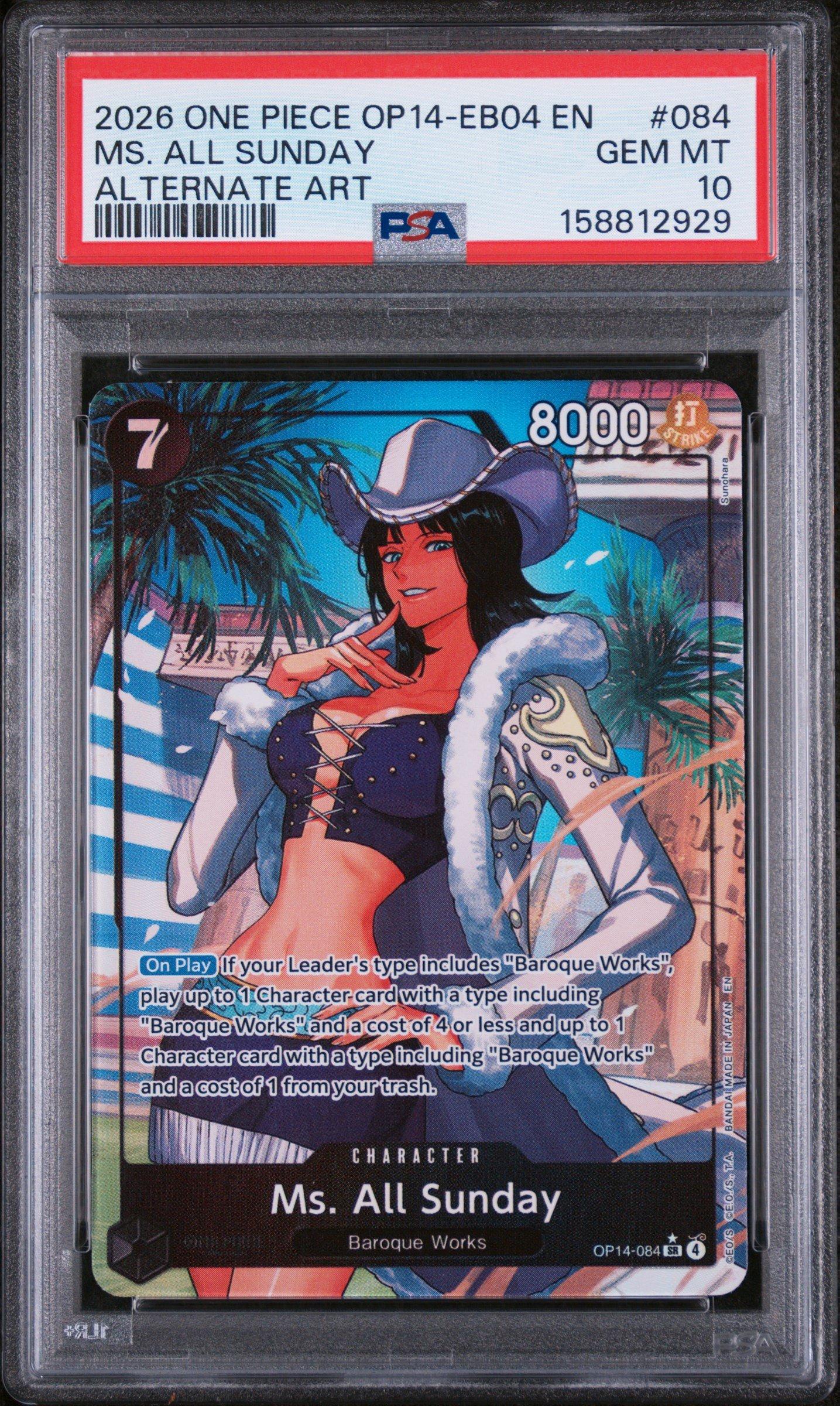 2026 One Piece Op14-eb04-the Azure Sea's Seven 084 Ms. All Sunday